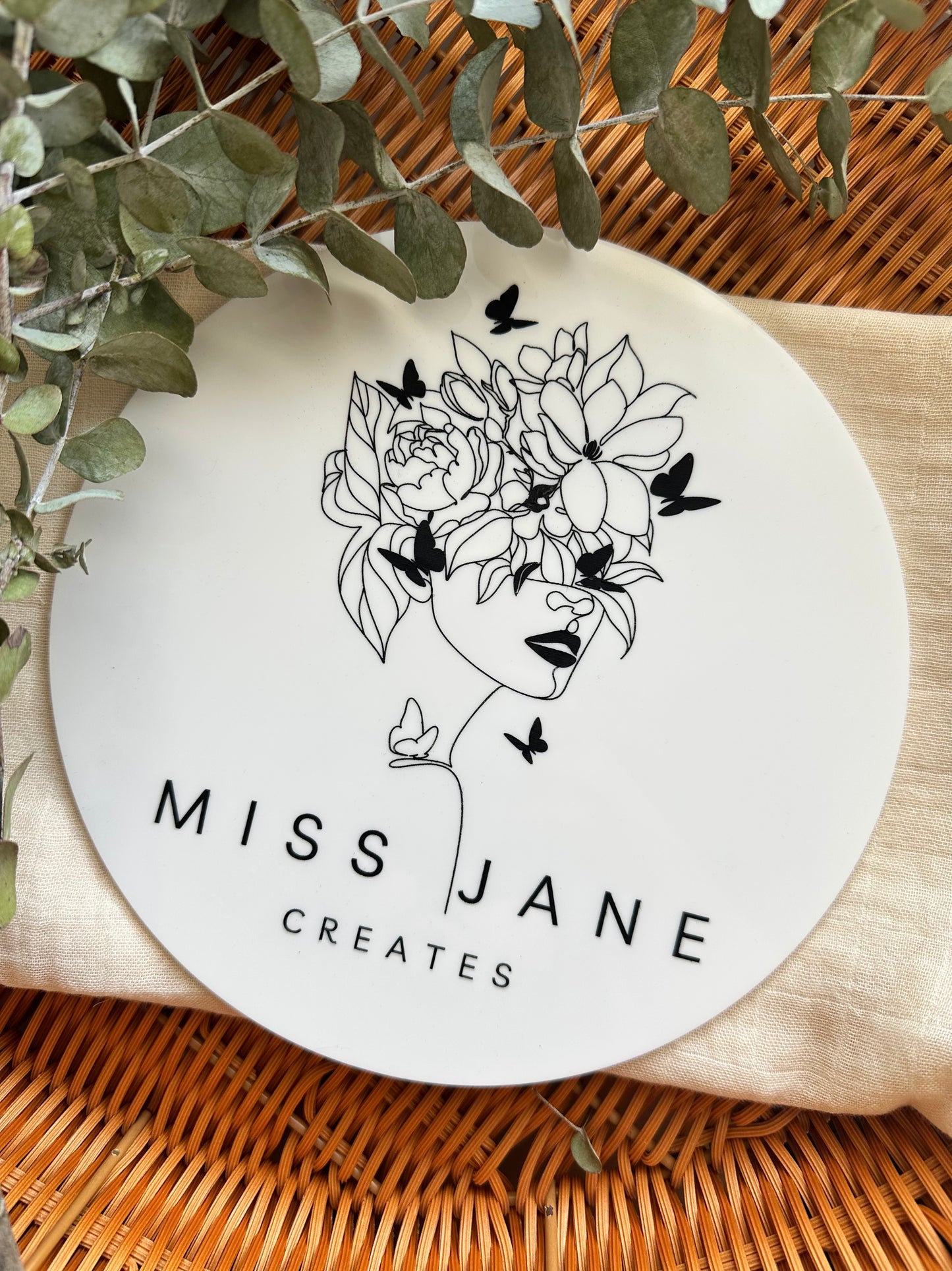 2D engraved business logo sign