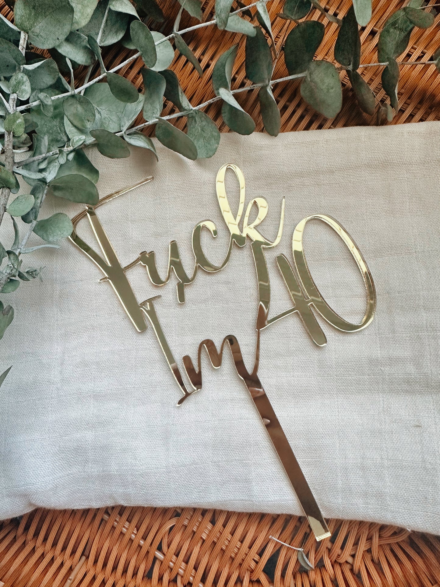 Mirror cake topper