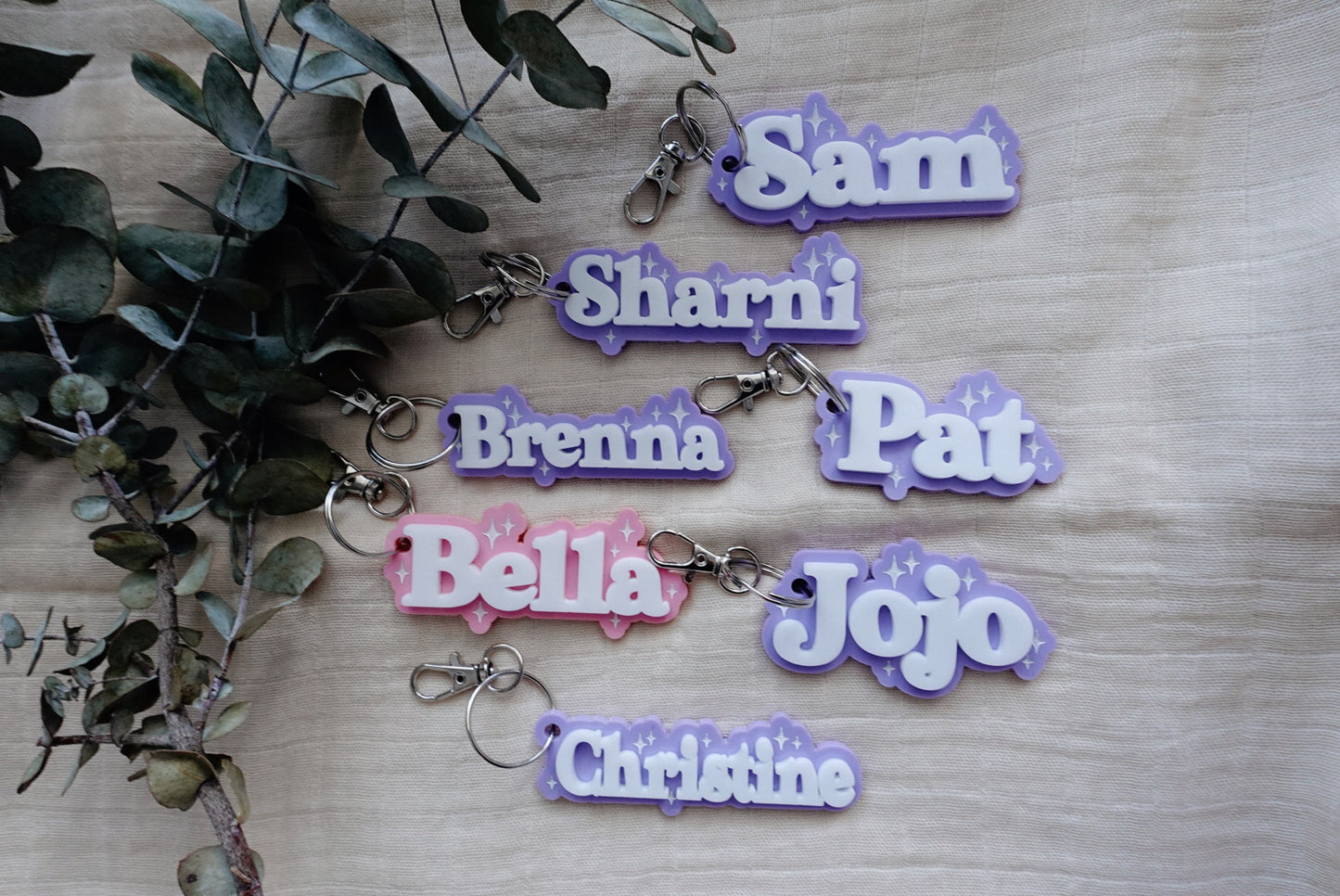 Star personalised bag tag - Girl