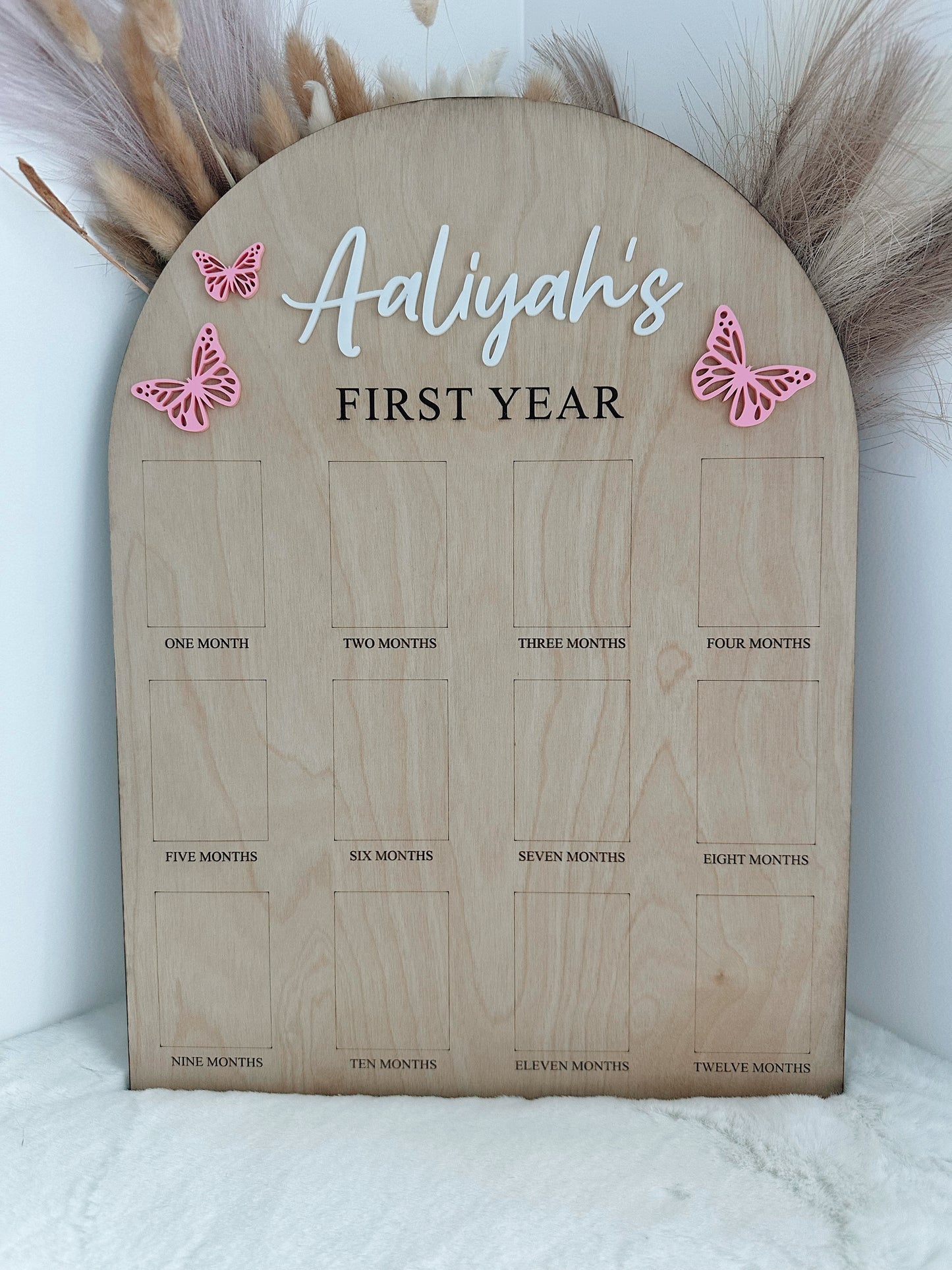 12 month photo board - butterflies