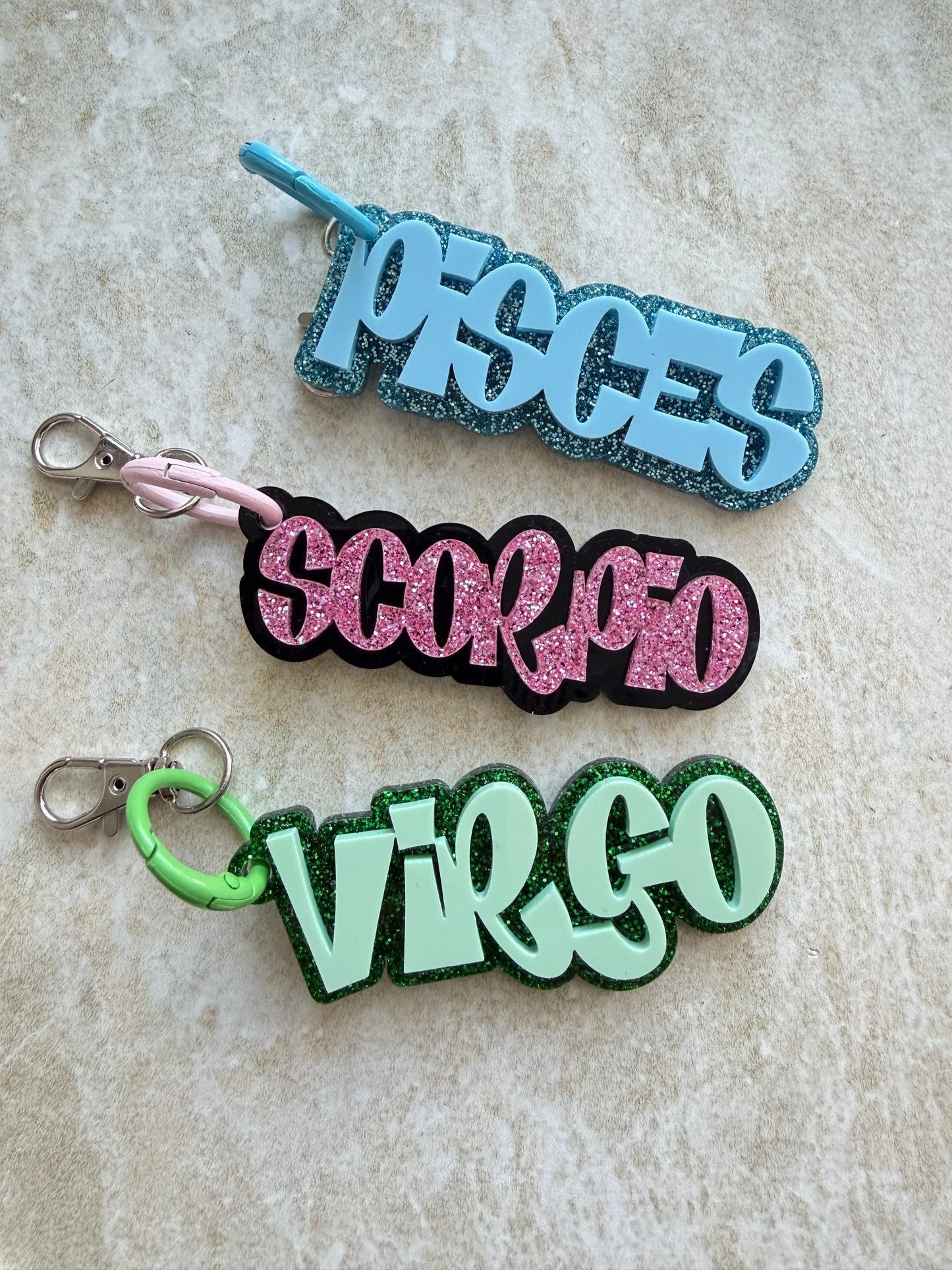 Zodiac Keyring/bag tag