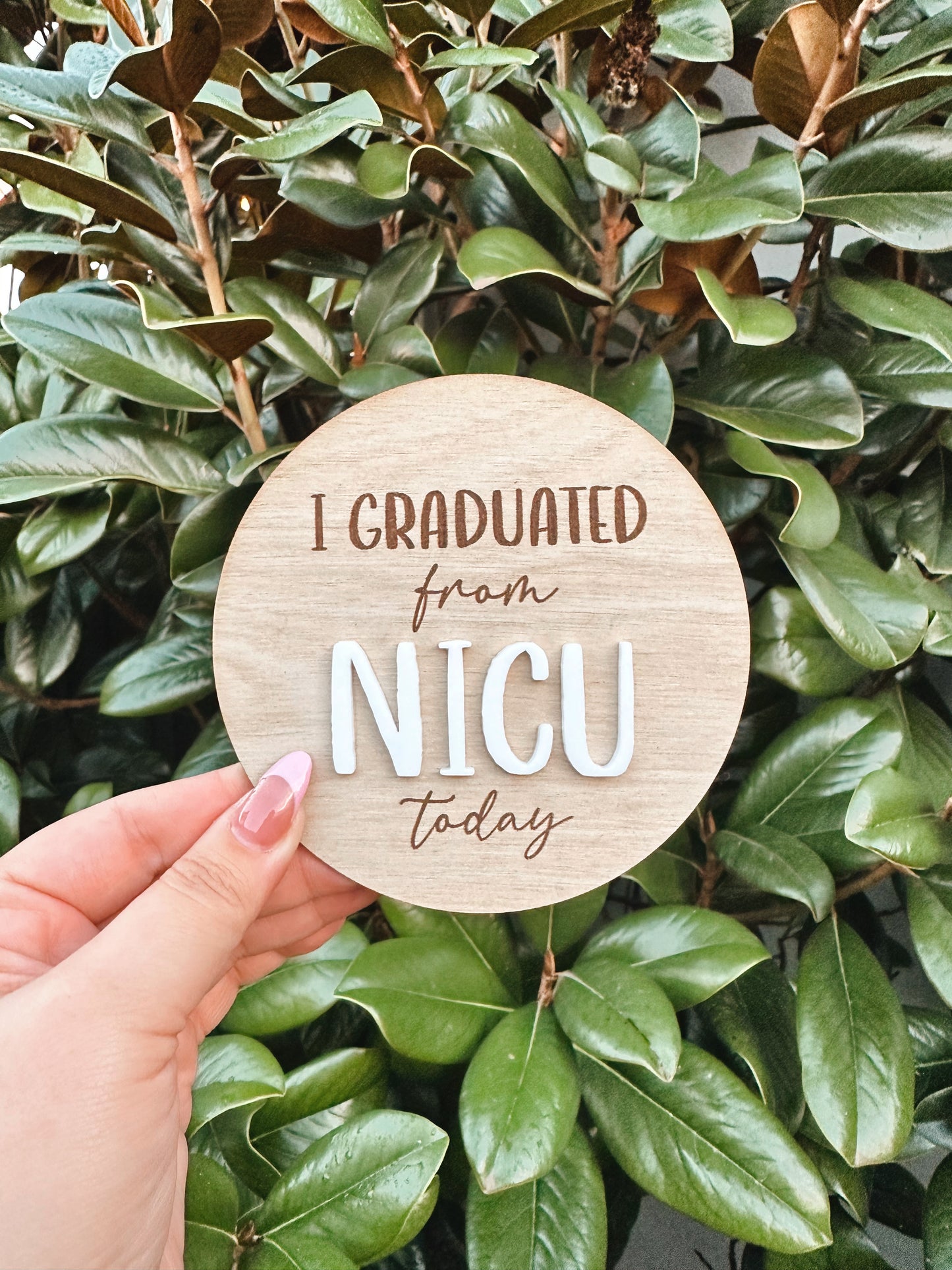 NICU graduation plaque