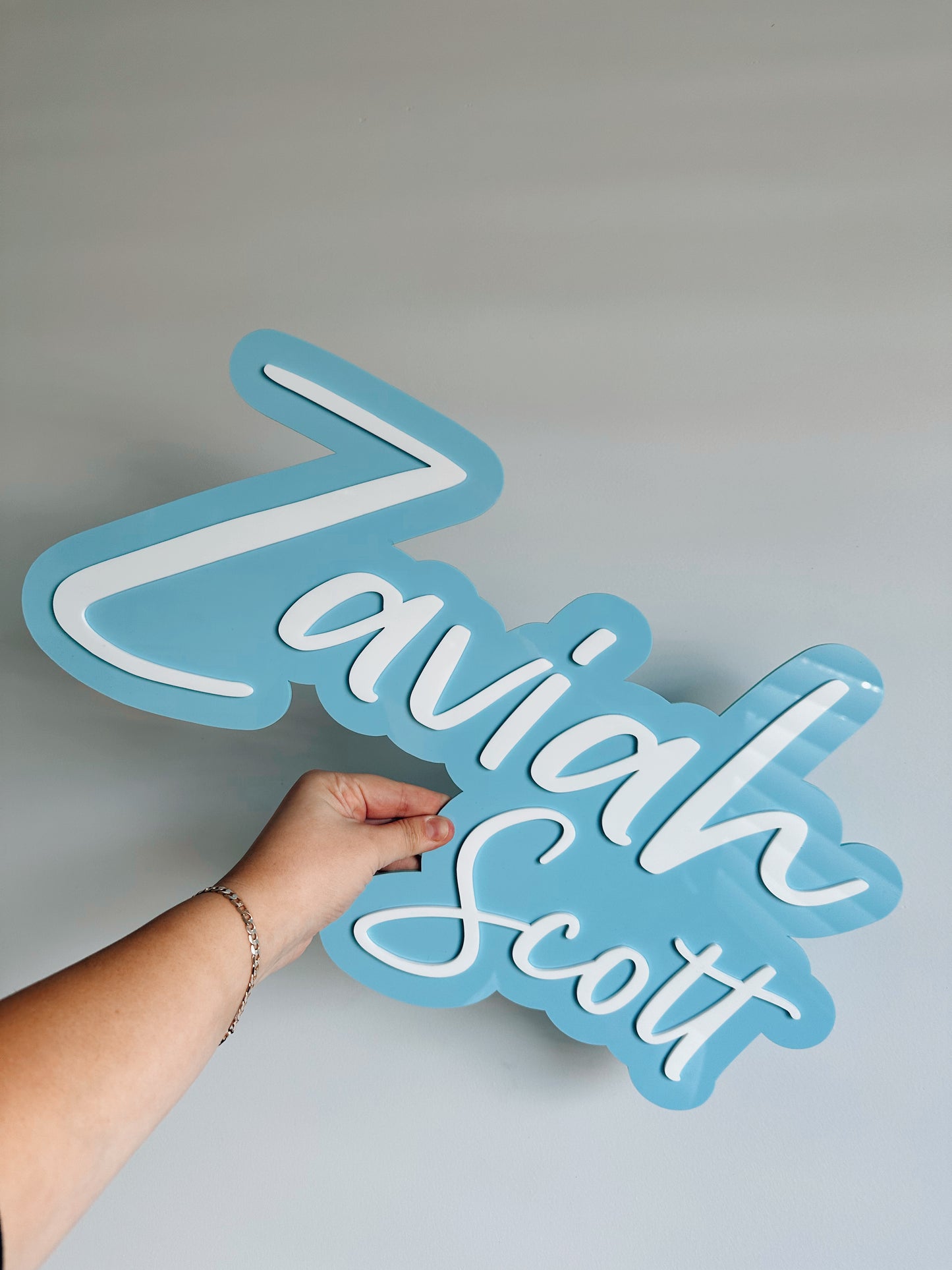 Acrylic bubble name plaque