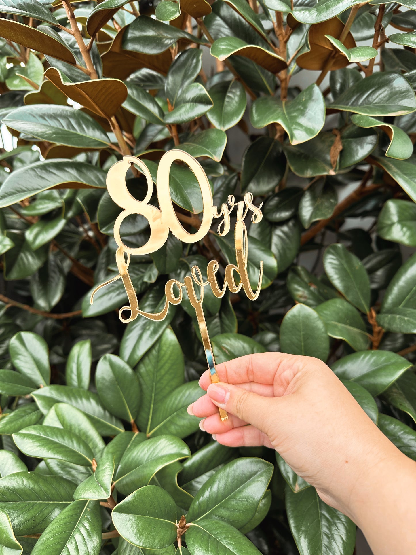 Mirror cake topper