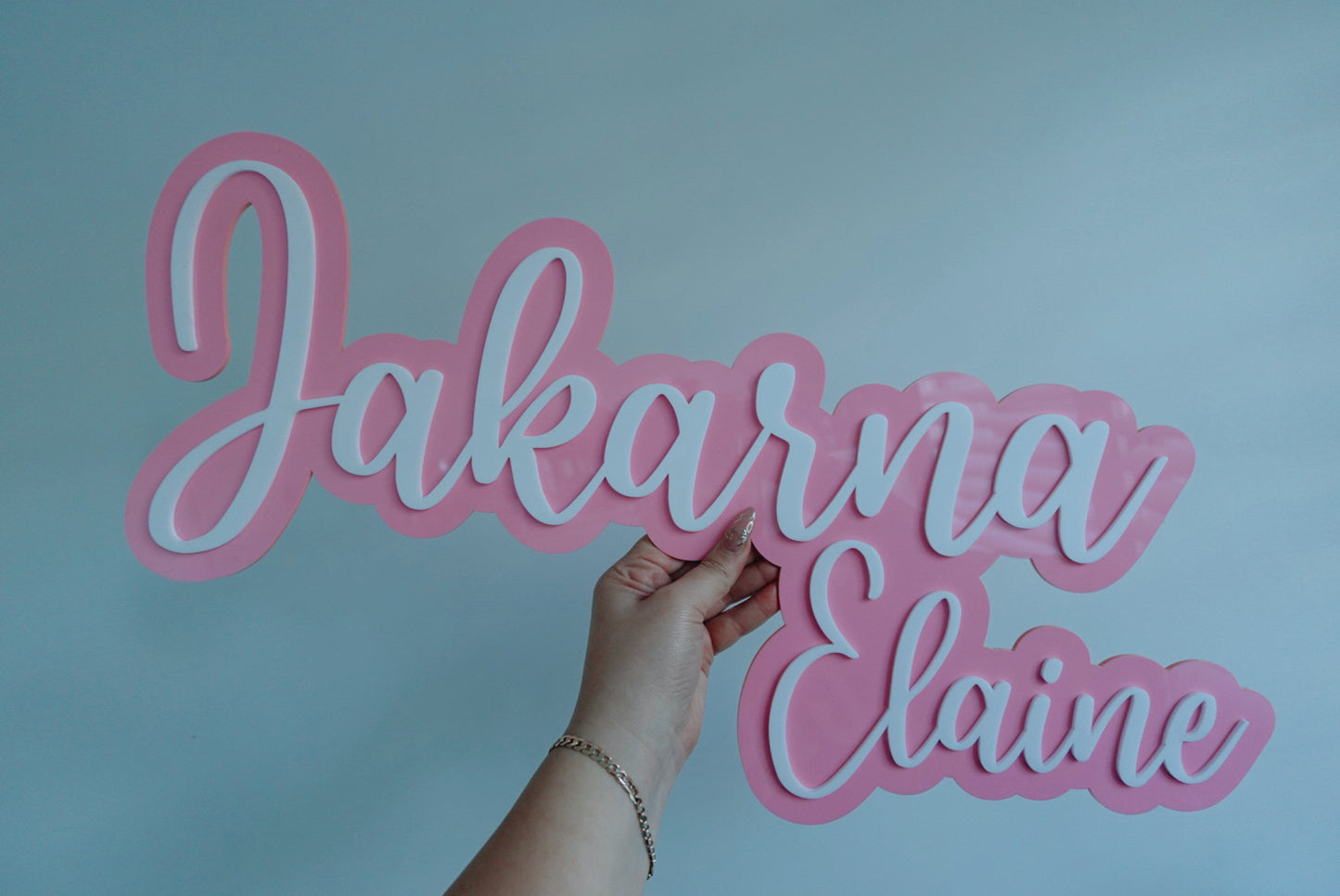 Acrylic bubble name plaque