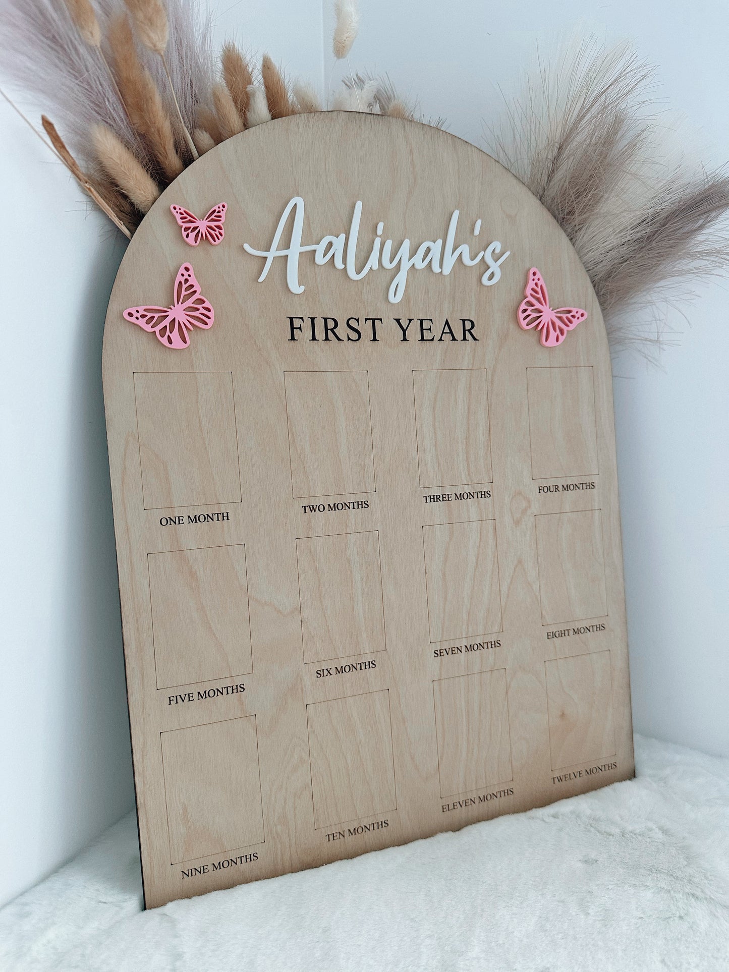 12 month photo board - butterflies