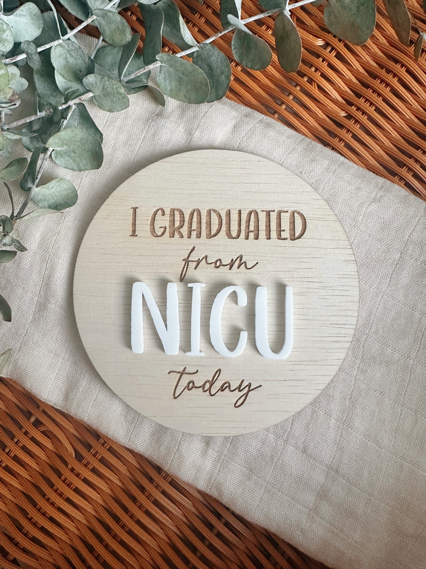 NICU graduation plaque
