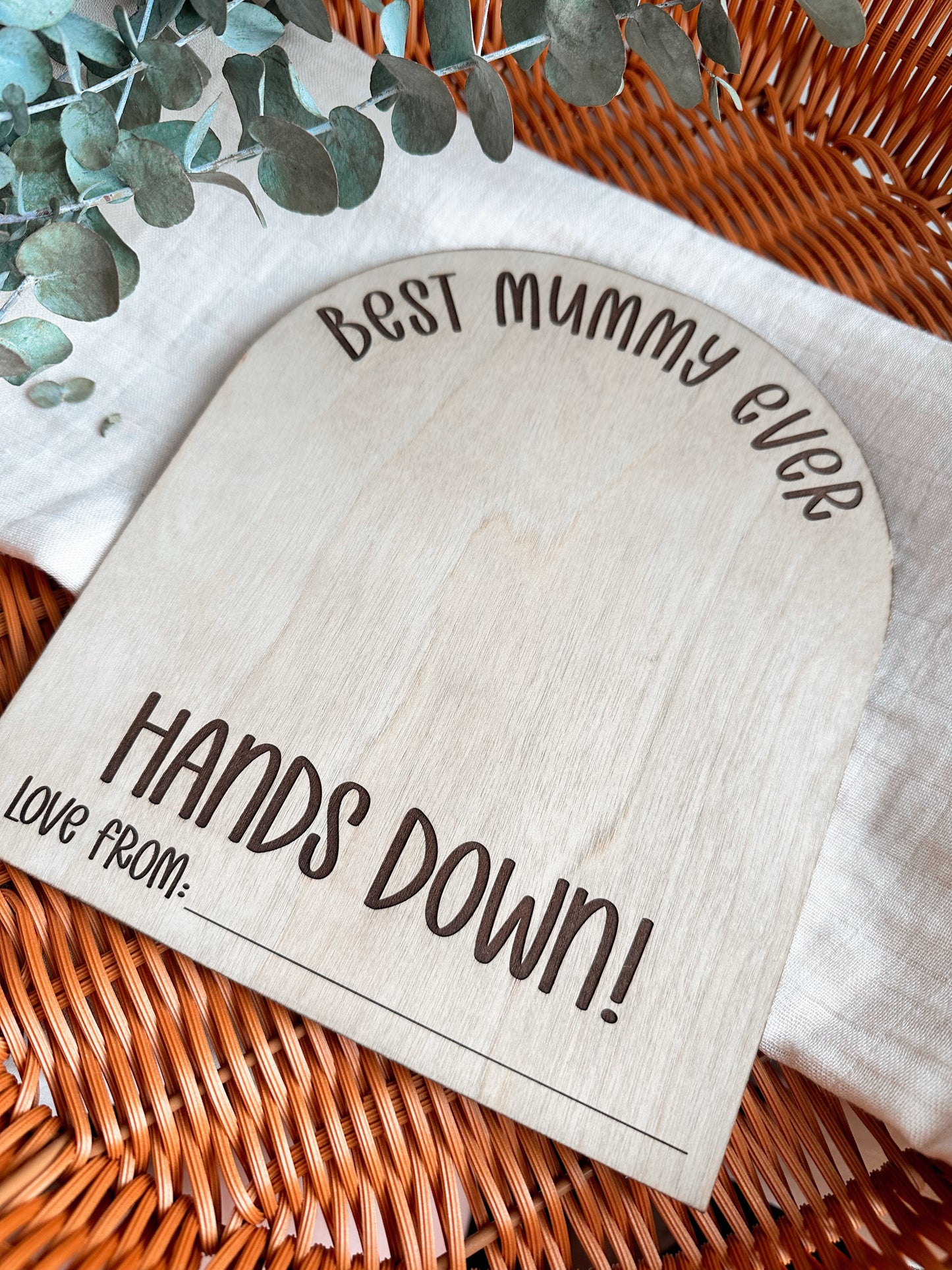 Mothers Day hands down plaque