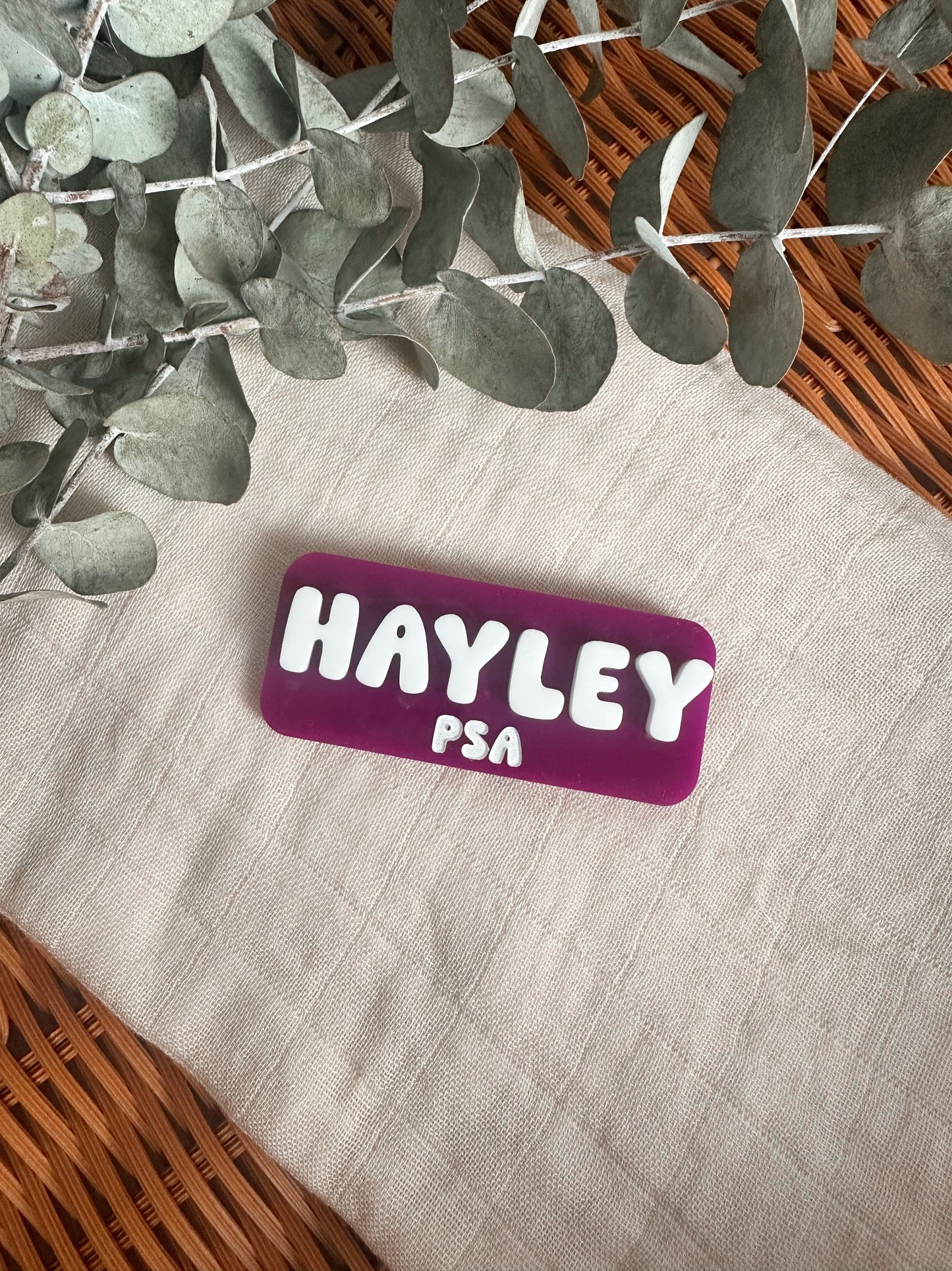 Acrylic name badge