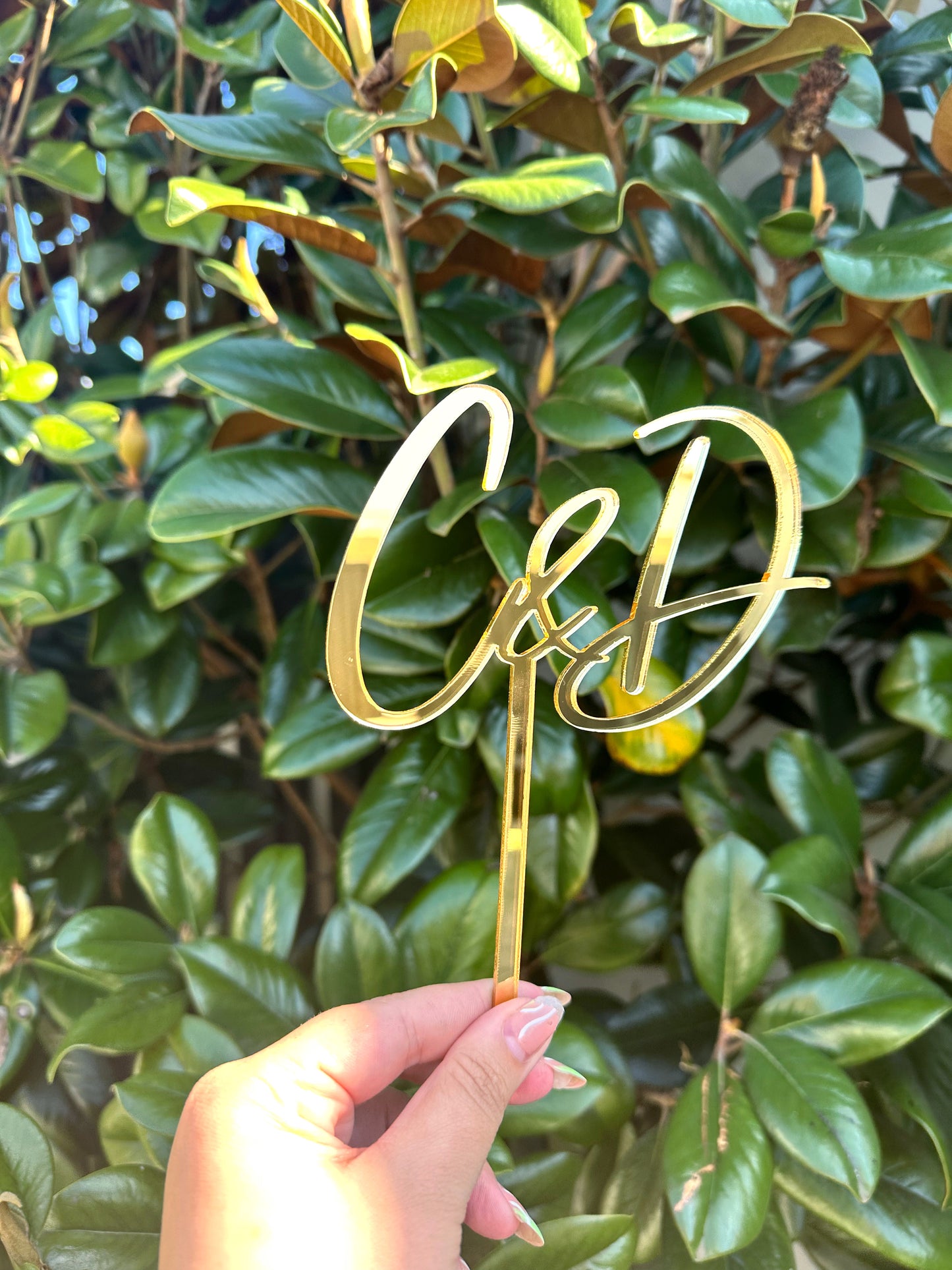 Mirror cake topper