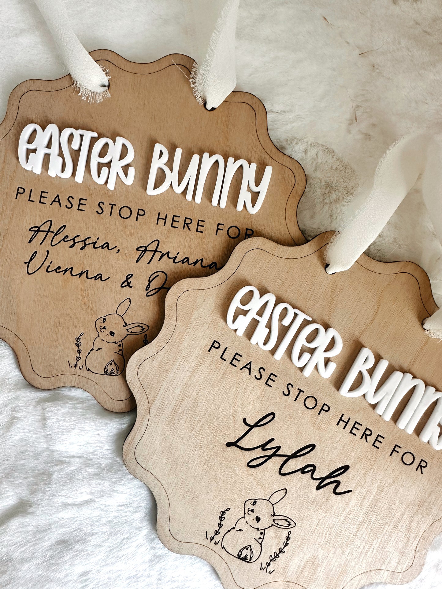Stop here Easter bunny sign