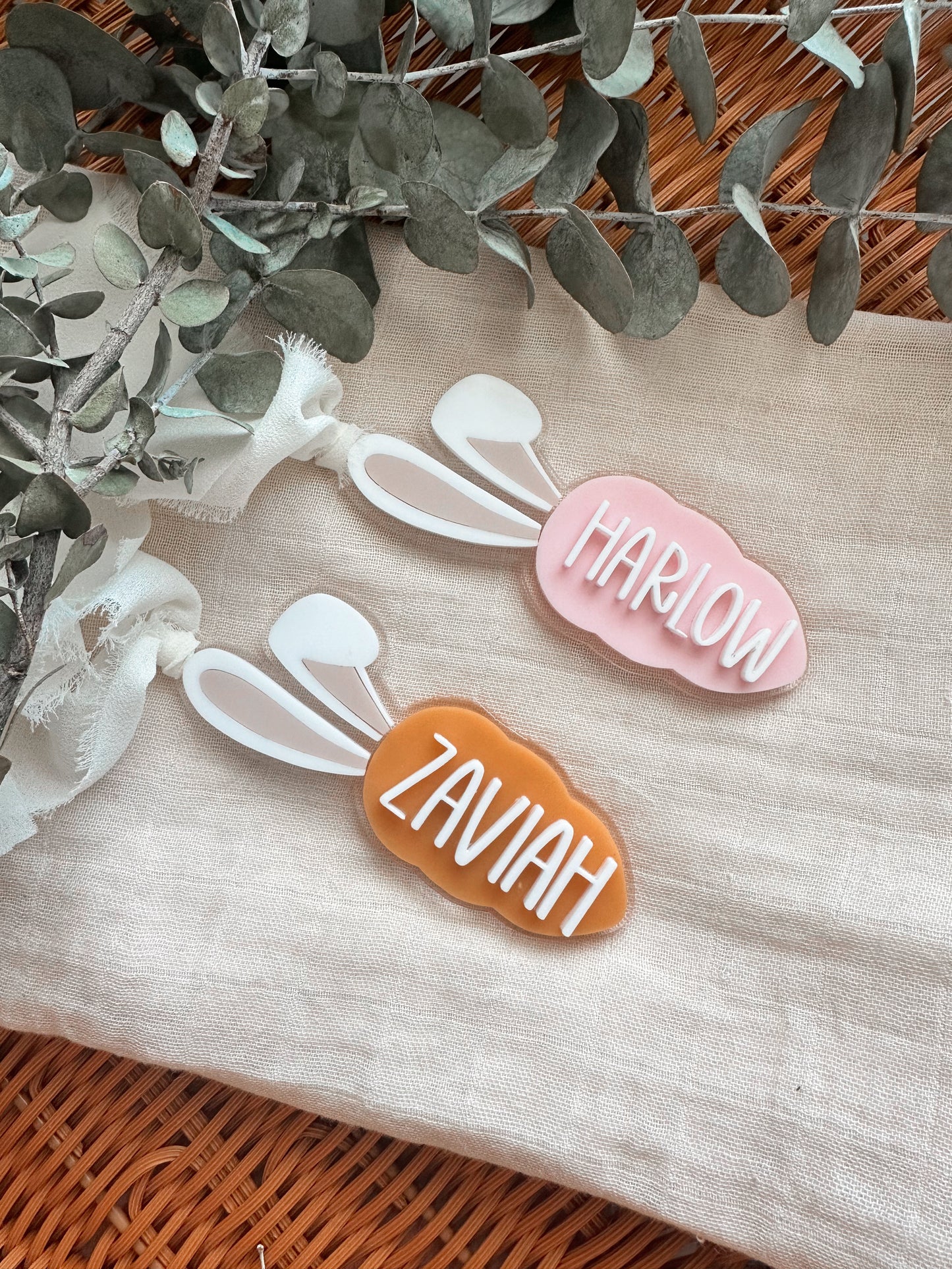 Easter personalised basket tag