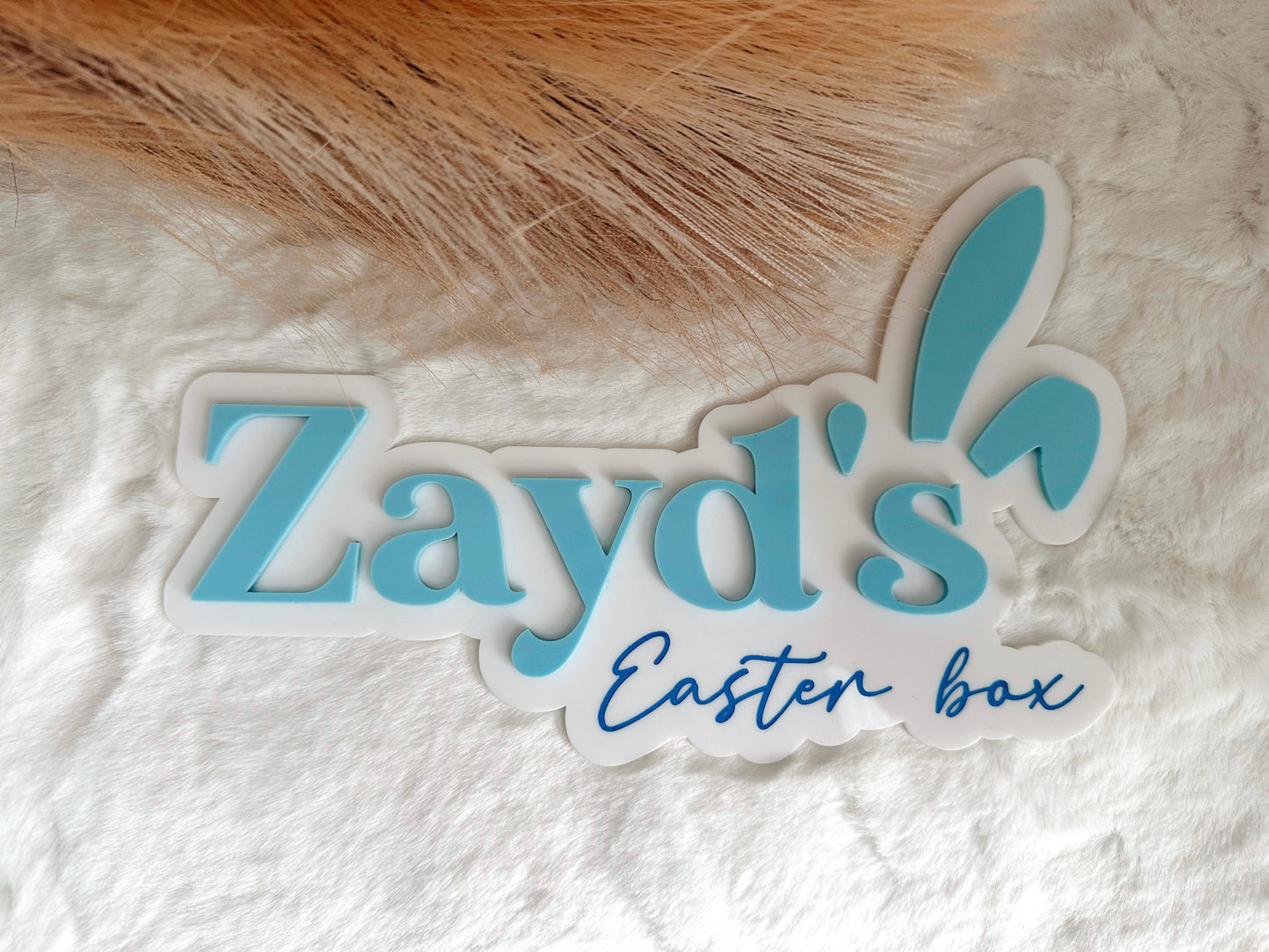 Personalised Easter crate plaques