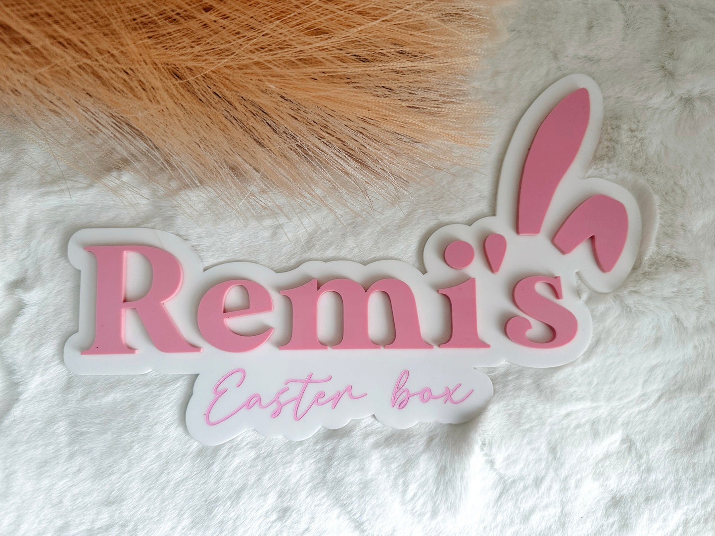 Personalised Easter crate plaques