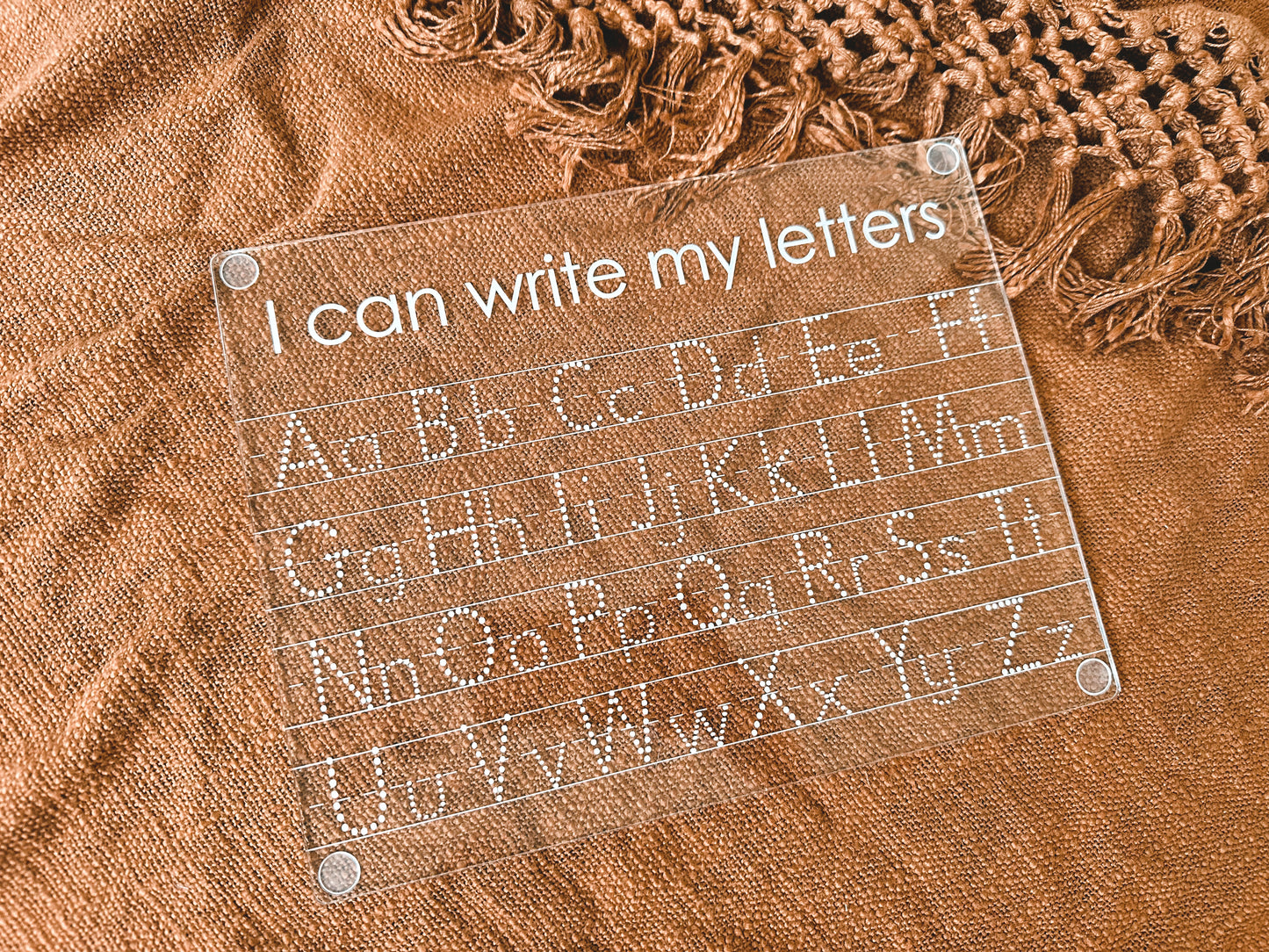 Alphabet tracing board