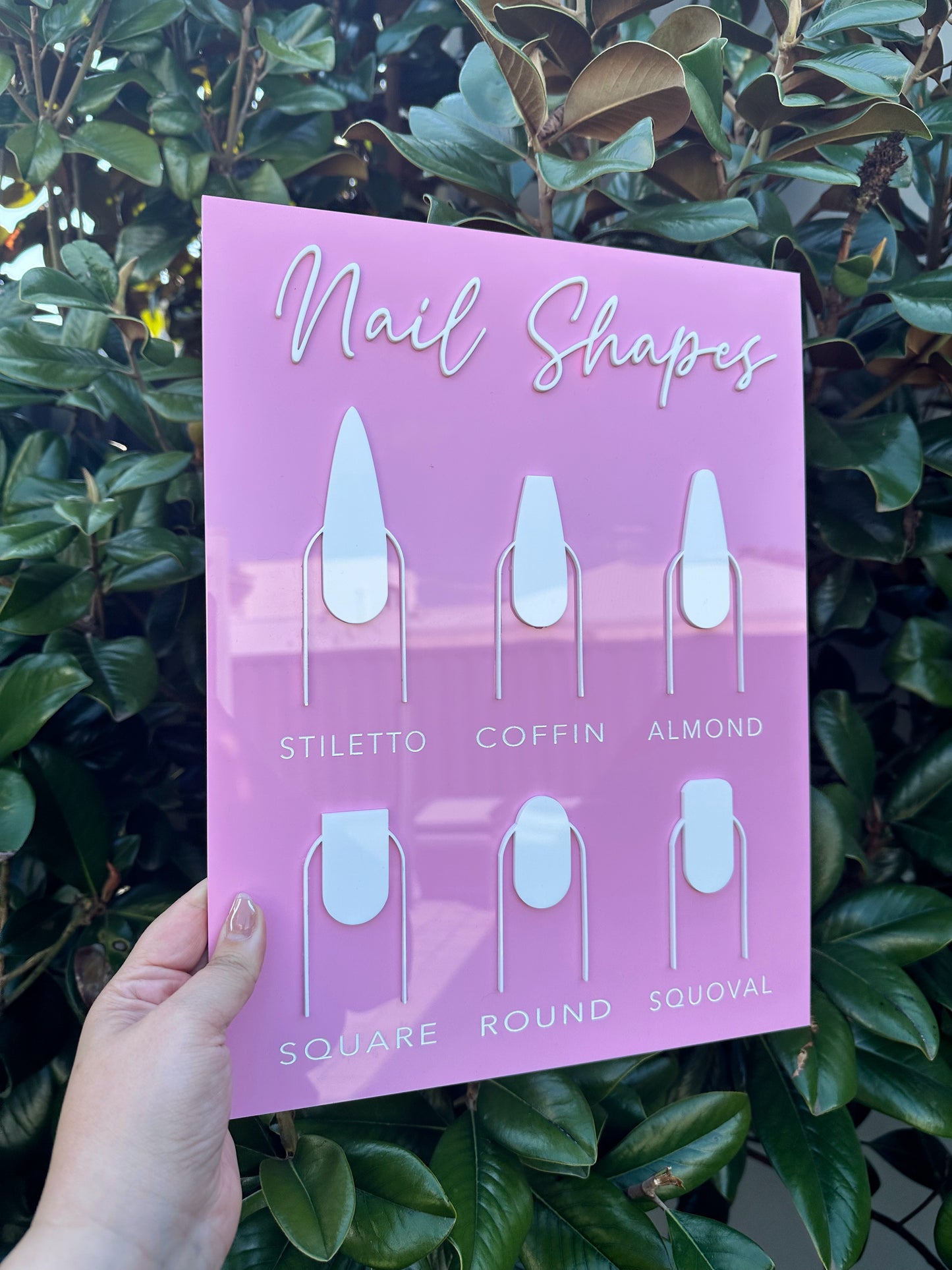 Nail shape signage