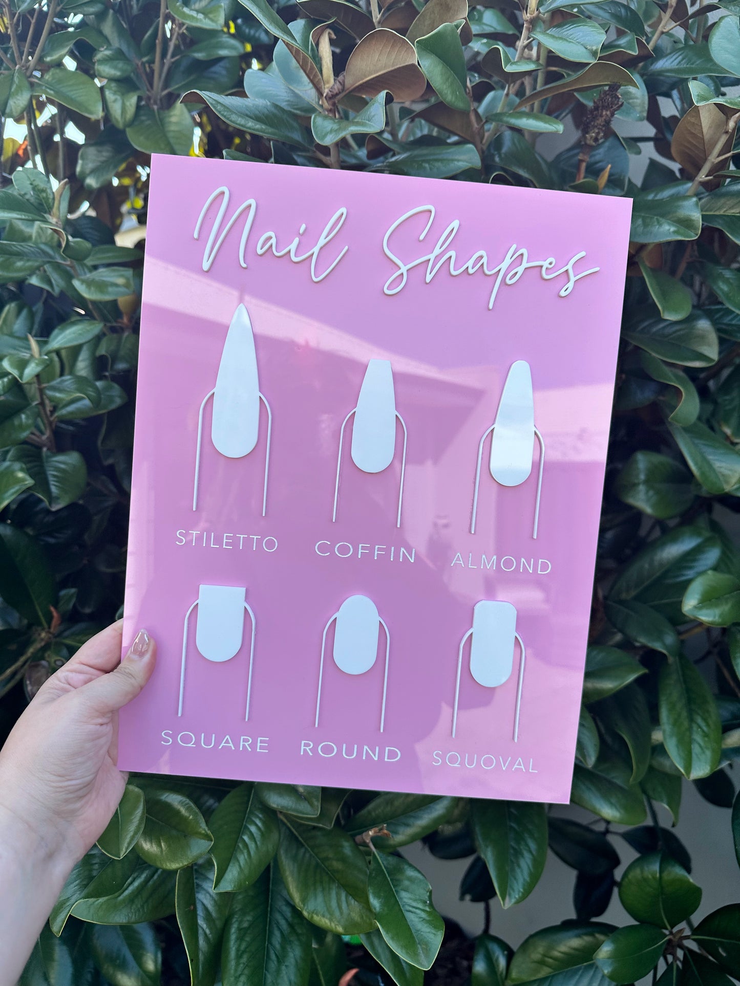Nail shape signage