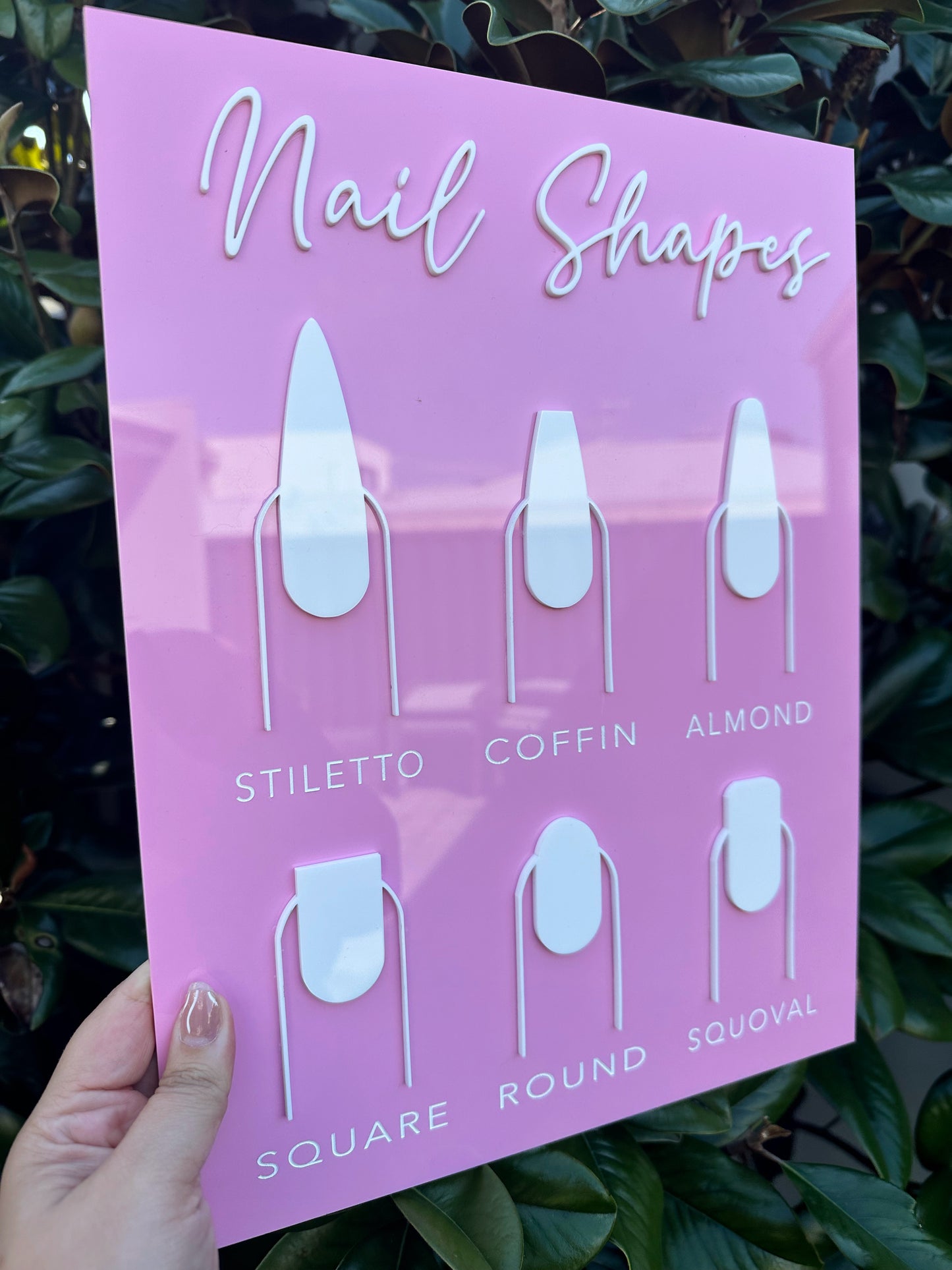 Nail shape signage