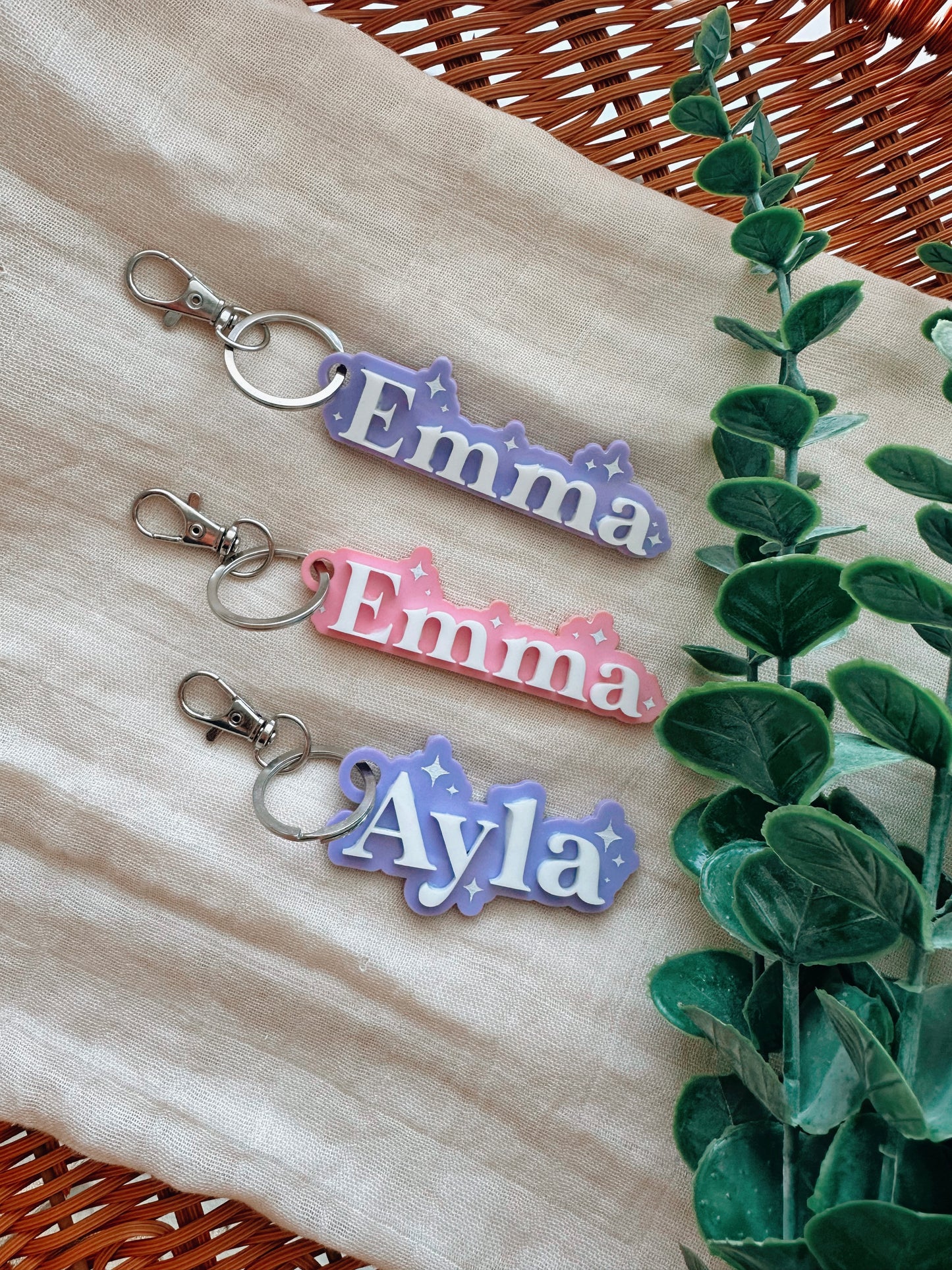 Star personalised bag tag - Girl