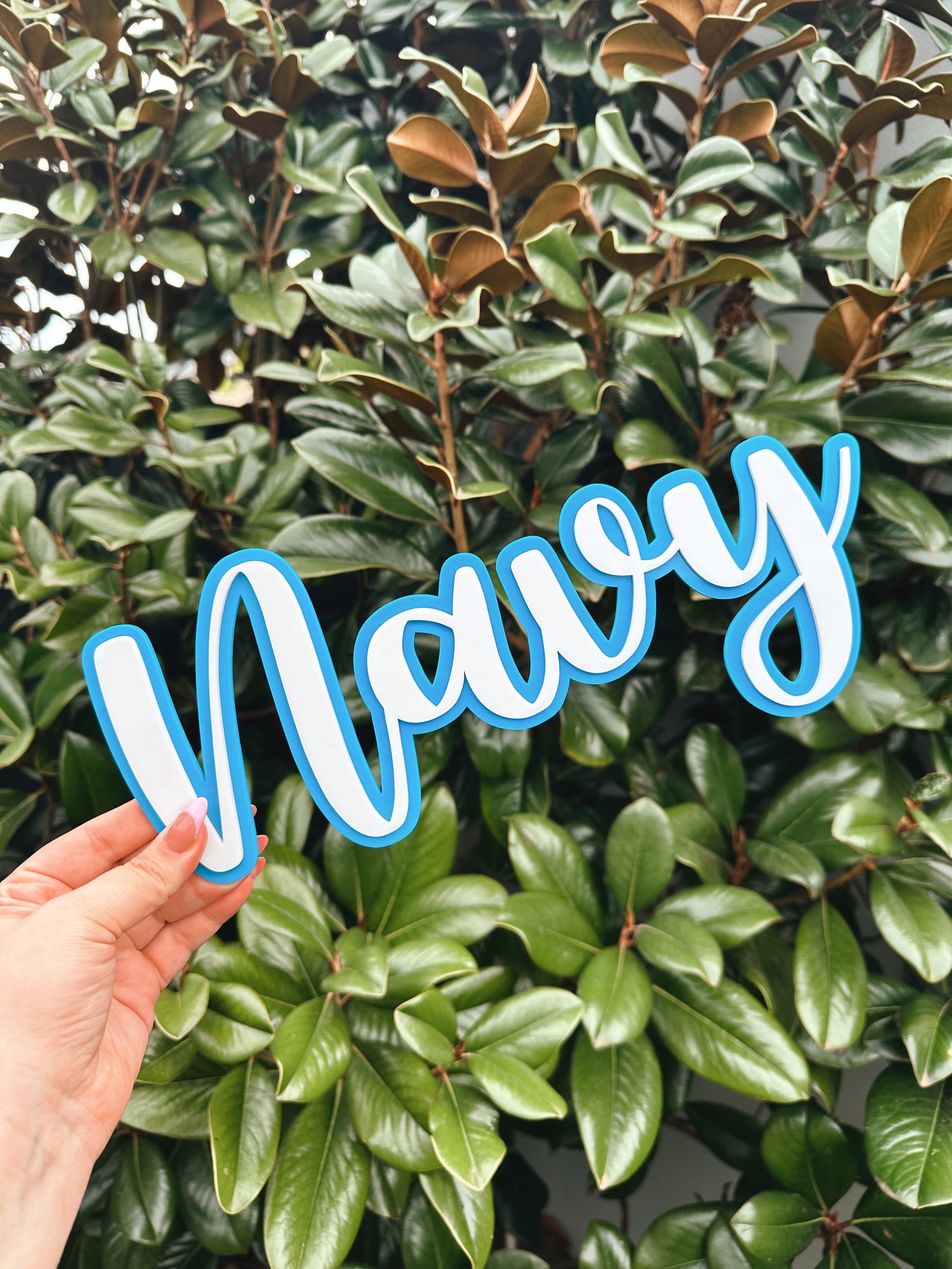 Acrylic bubble name plaque