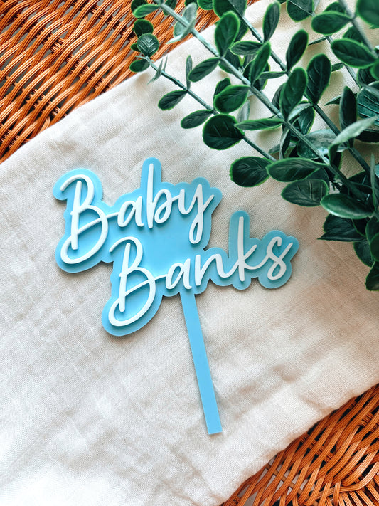 Baby (name) cake topper