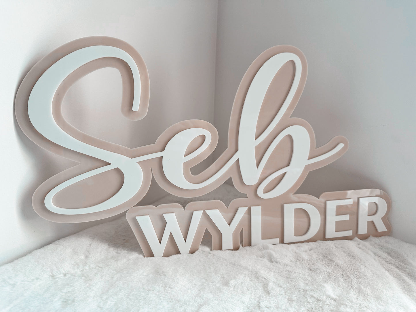 Acrylic bubble name plaque