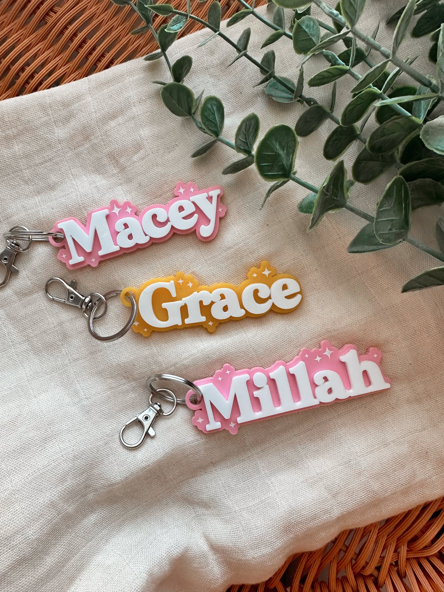 Star personalised bag tag - Girl
