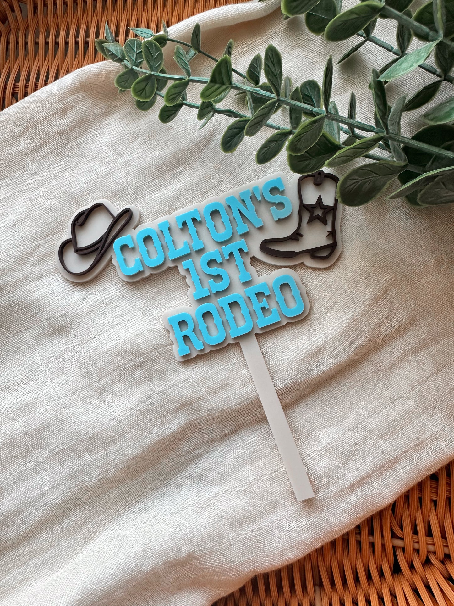 First rodeo cake topper