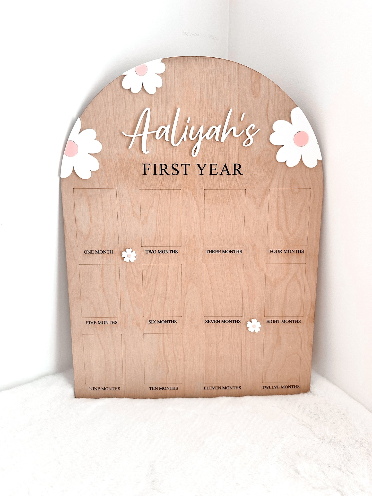 12 month photo board - flowers