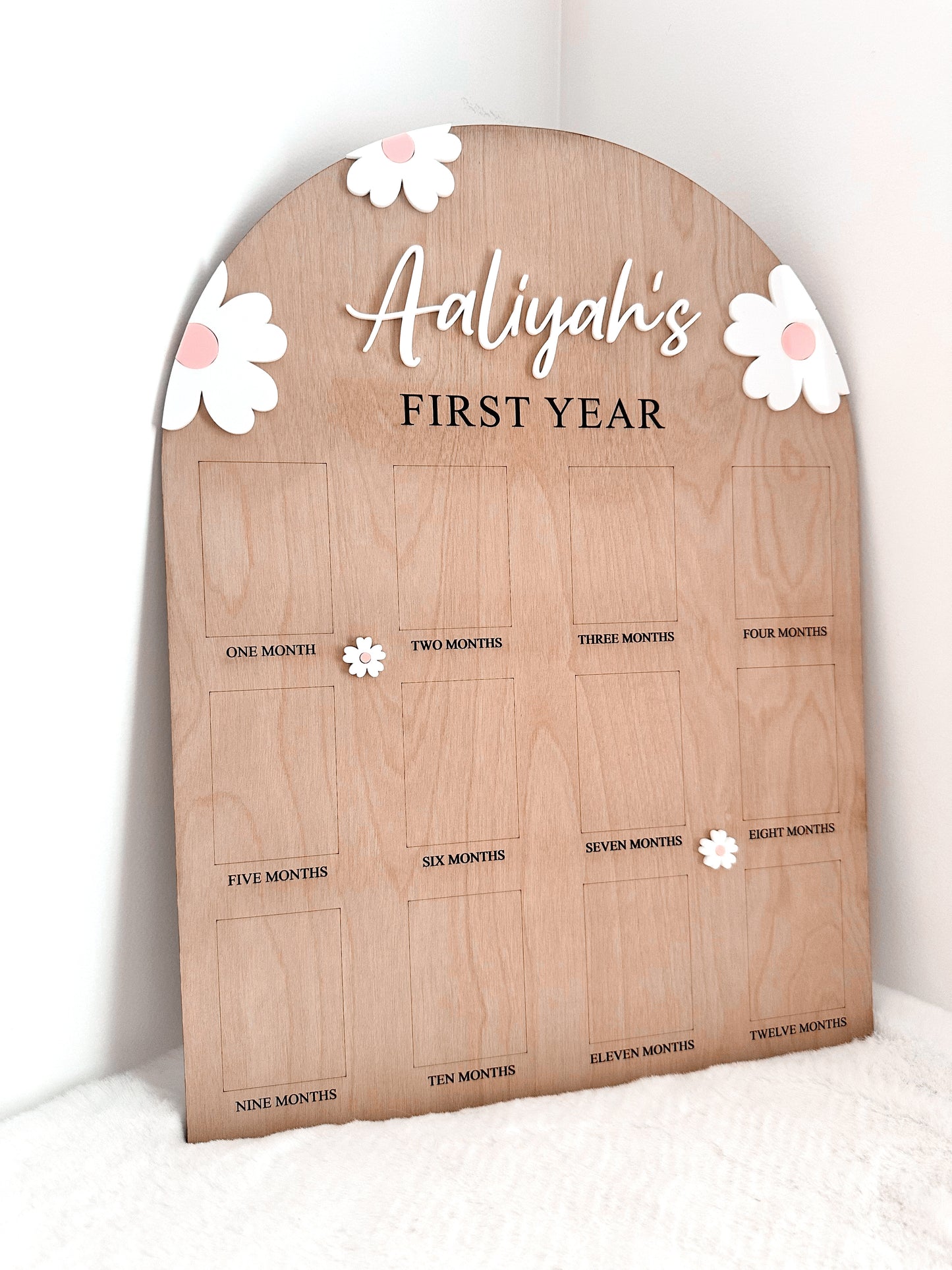 12 month photo board - flowers
