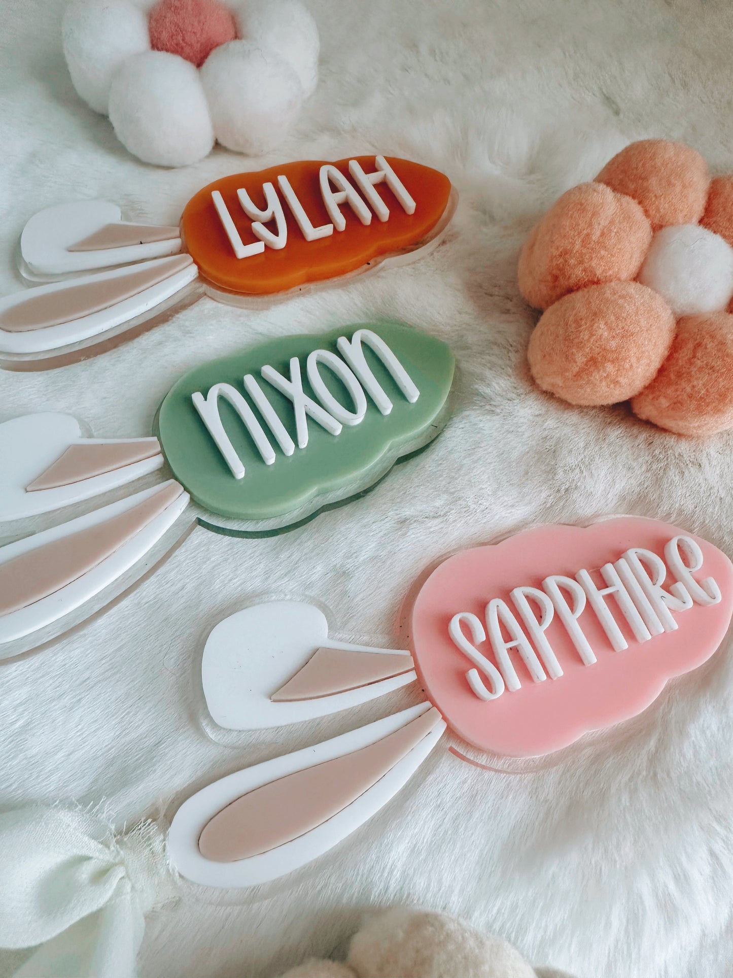 Easter personalised basket tag