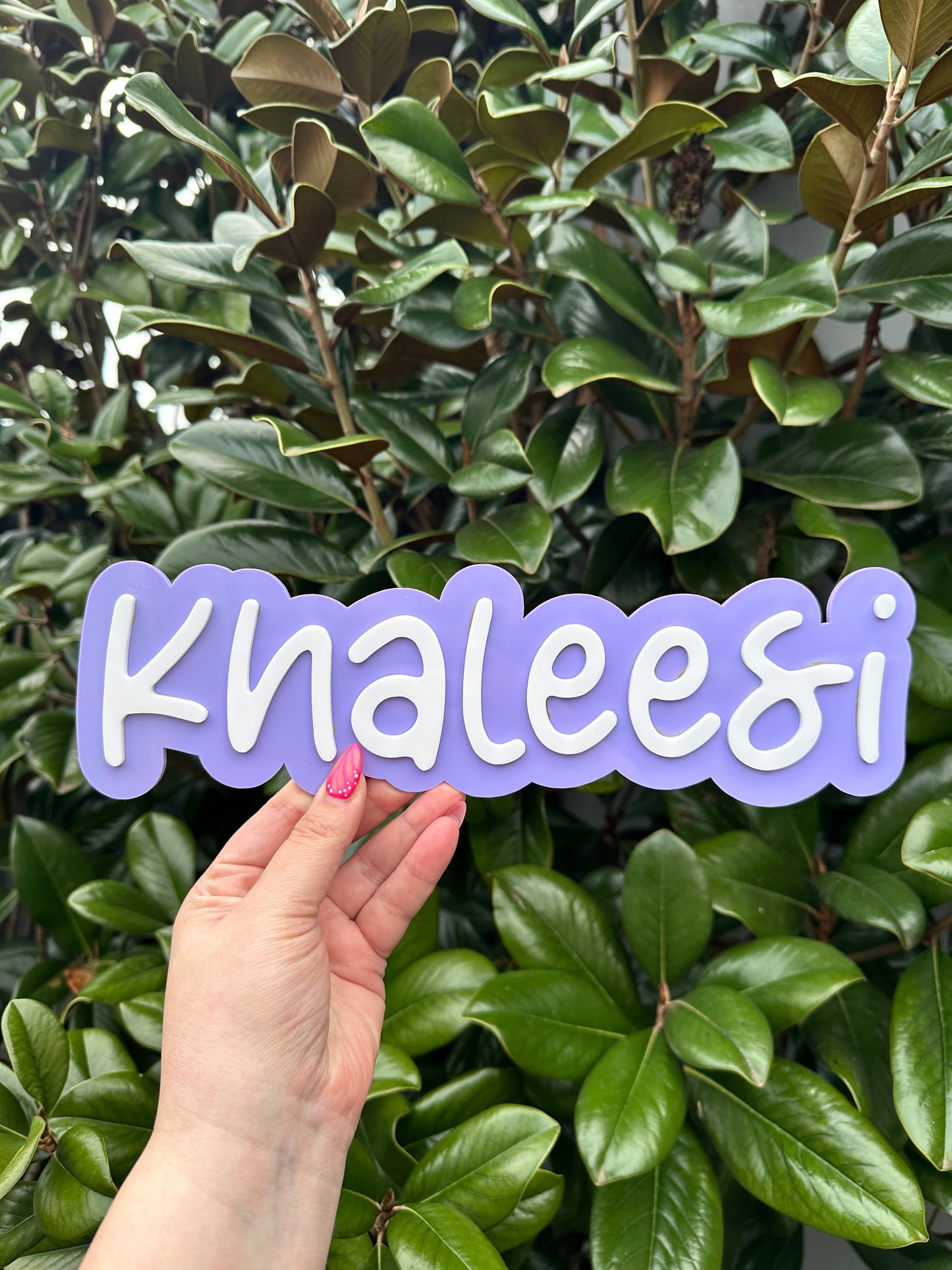 Acrylic bubble name plaque