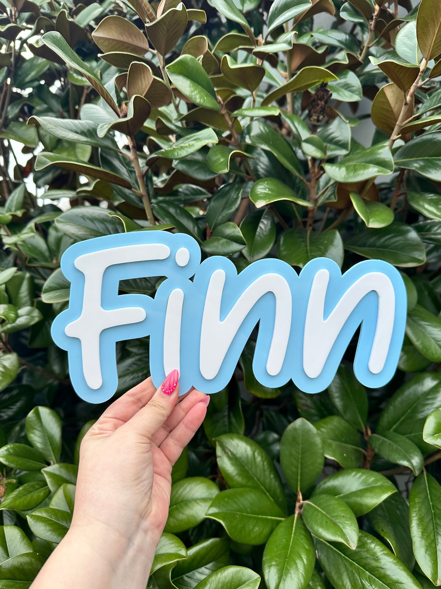 Acrylic bubble name plaque