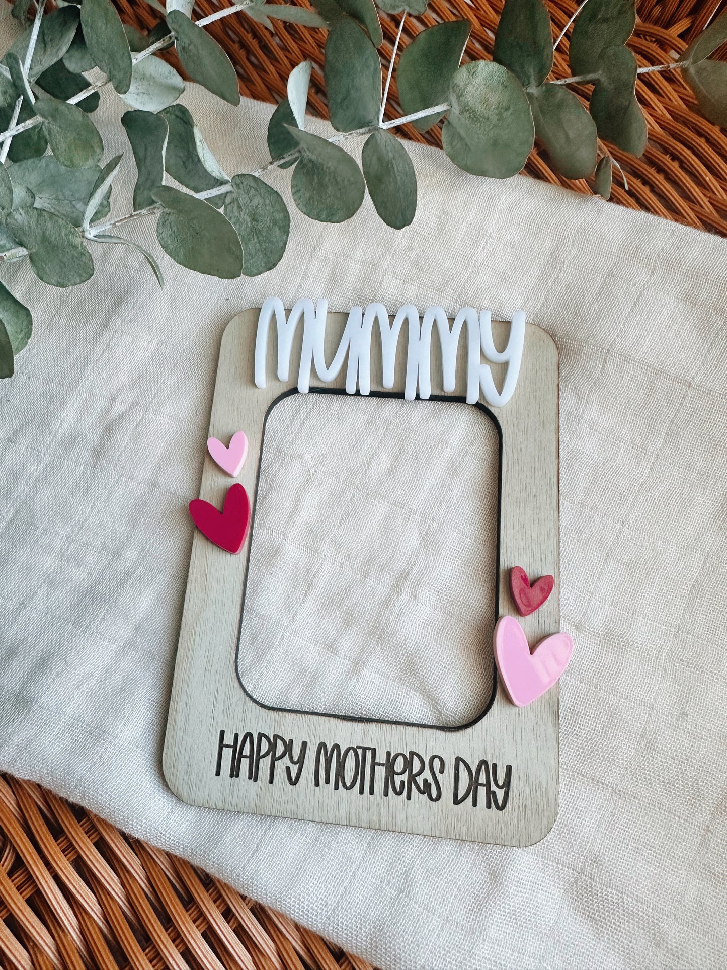 Mothers Day heart photo frame
