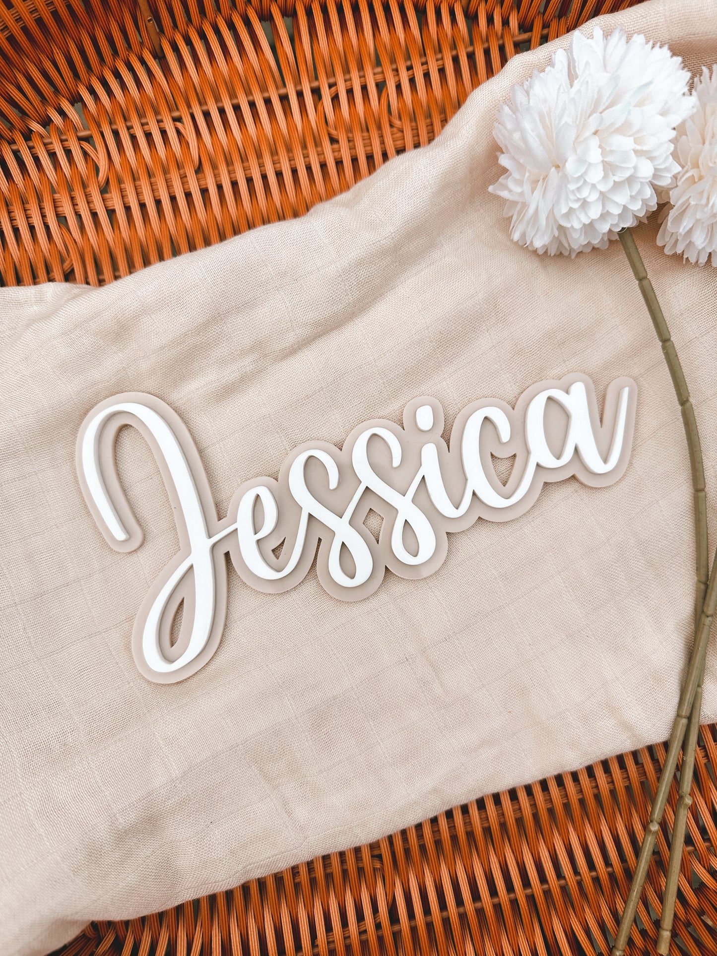 Acrylic bubble name plaque