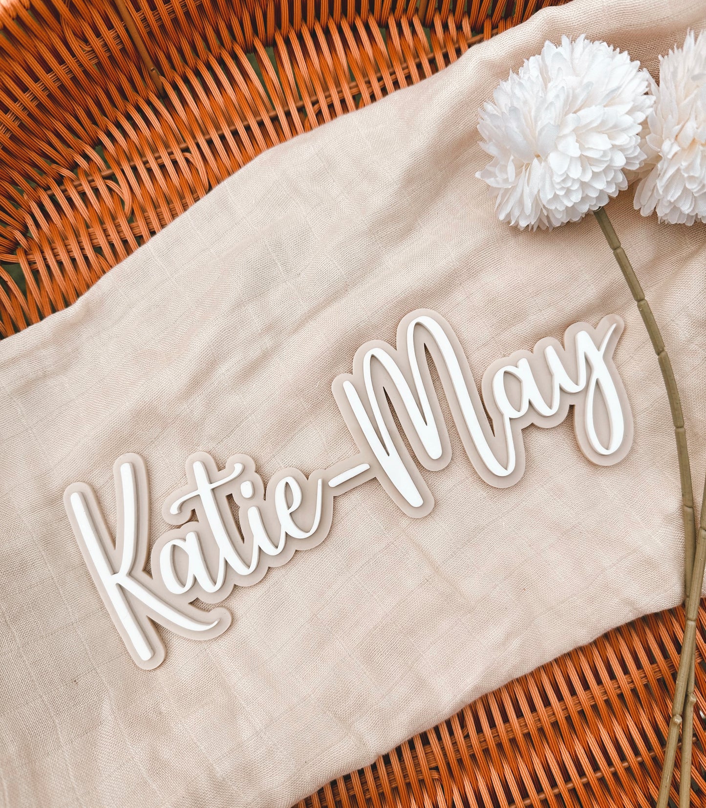 Acrylic bubble name plaque