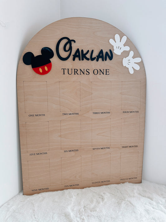 12 month photo board -  mouse