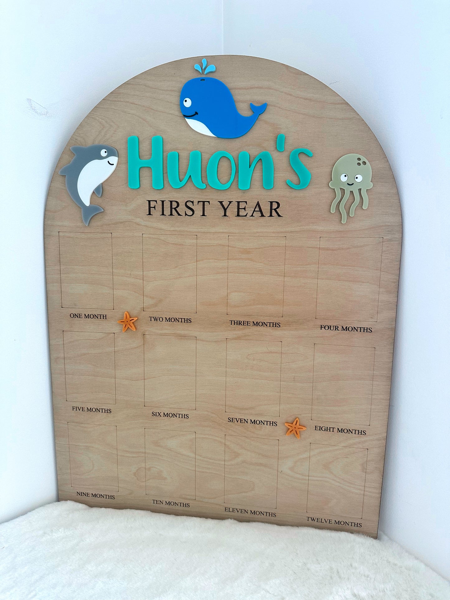 12 month photo board - under the sea