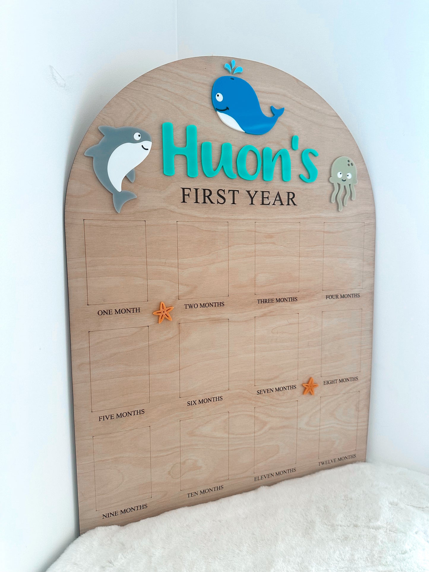 12 month photo board - under the sea