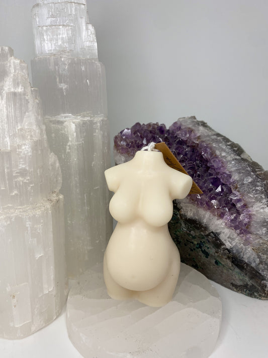 Pregnant goddess candle
