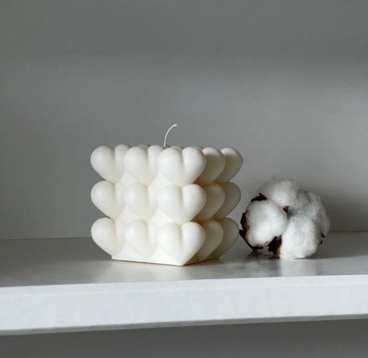 Heart bubble candle
