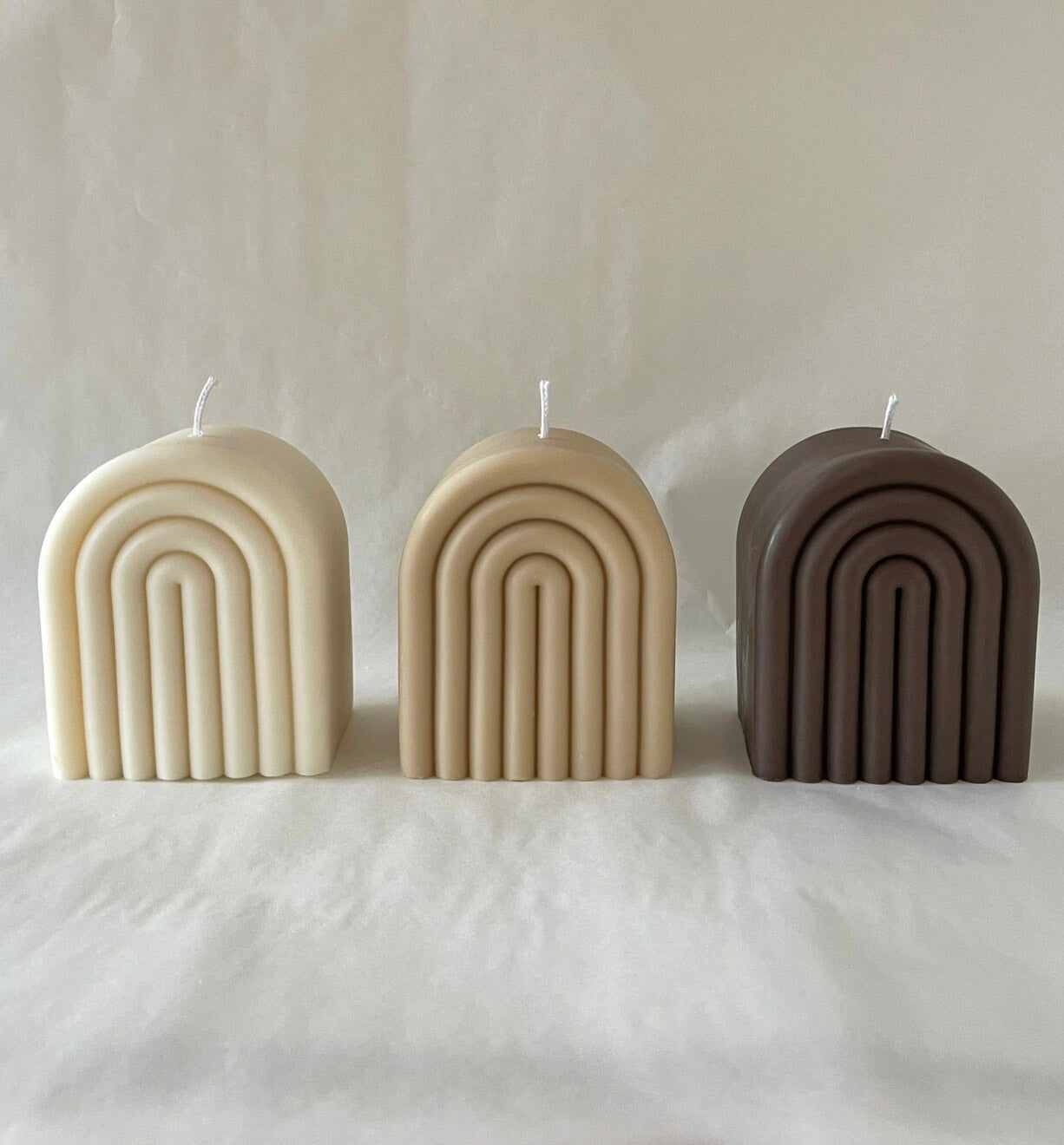 Rainbow pillar candle