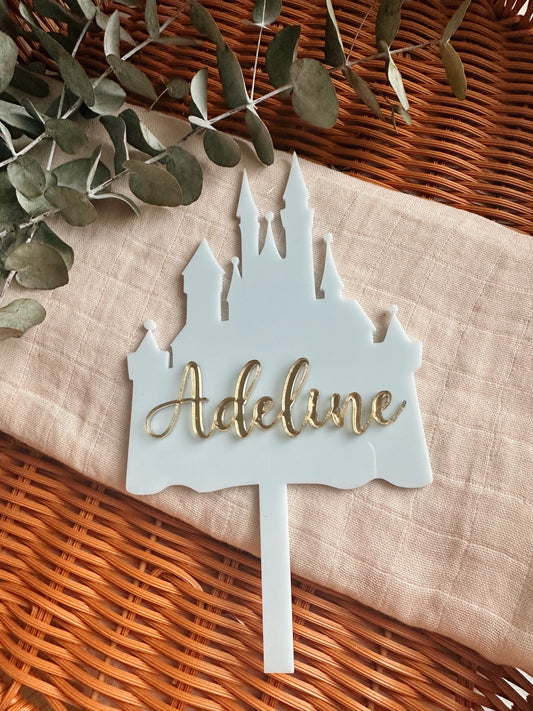 Castle princess cake topper