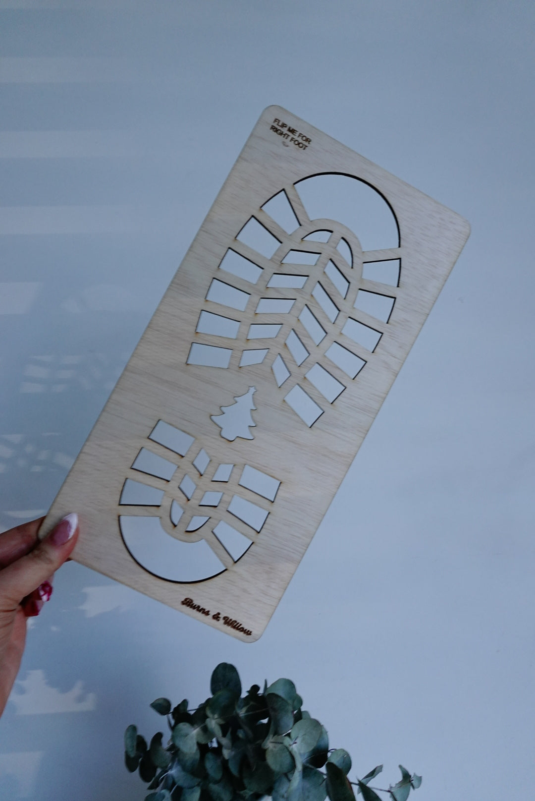 Santa boot stencil
