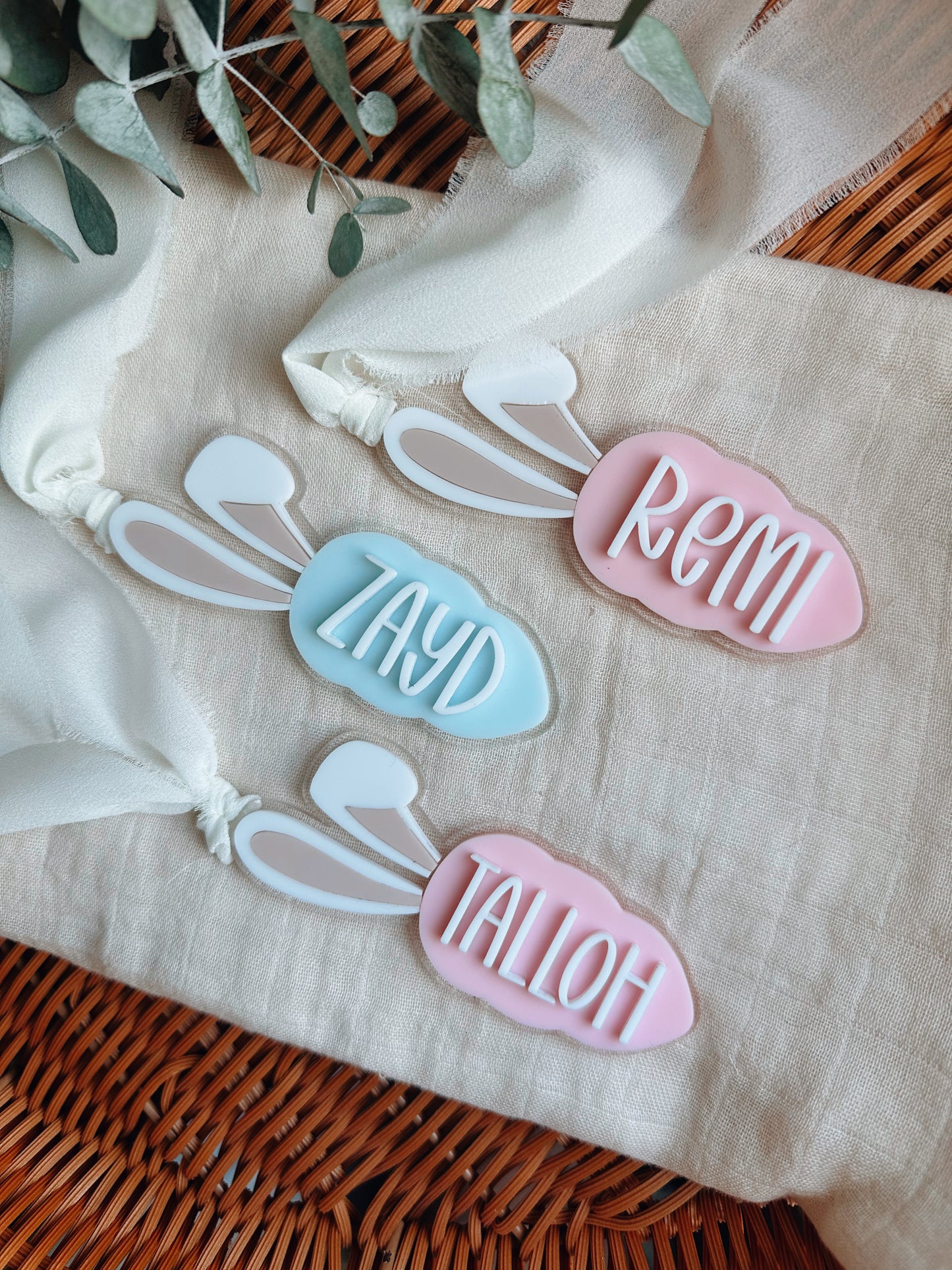 Easter personalised basket tag