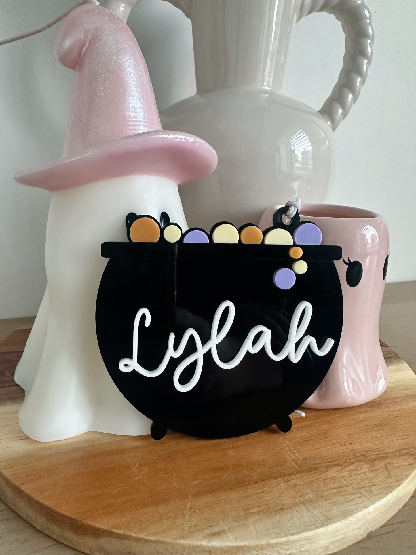 Cauldron Boo Basket Tag