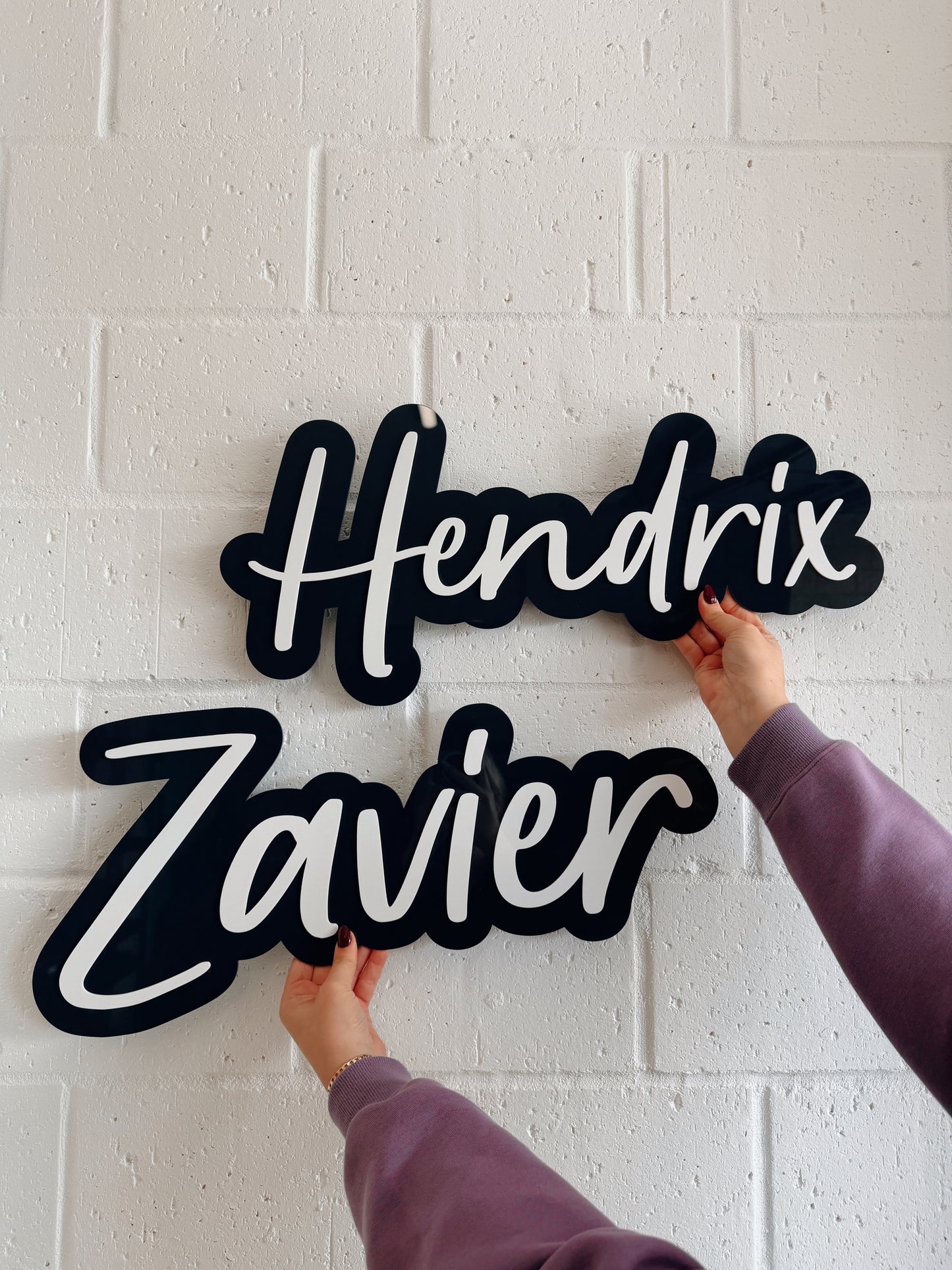 Acrylic bubble name plaque
