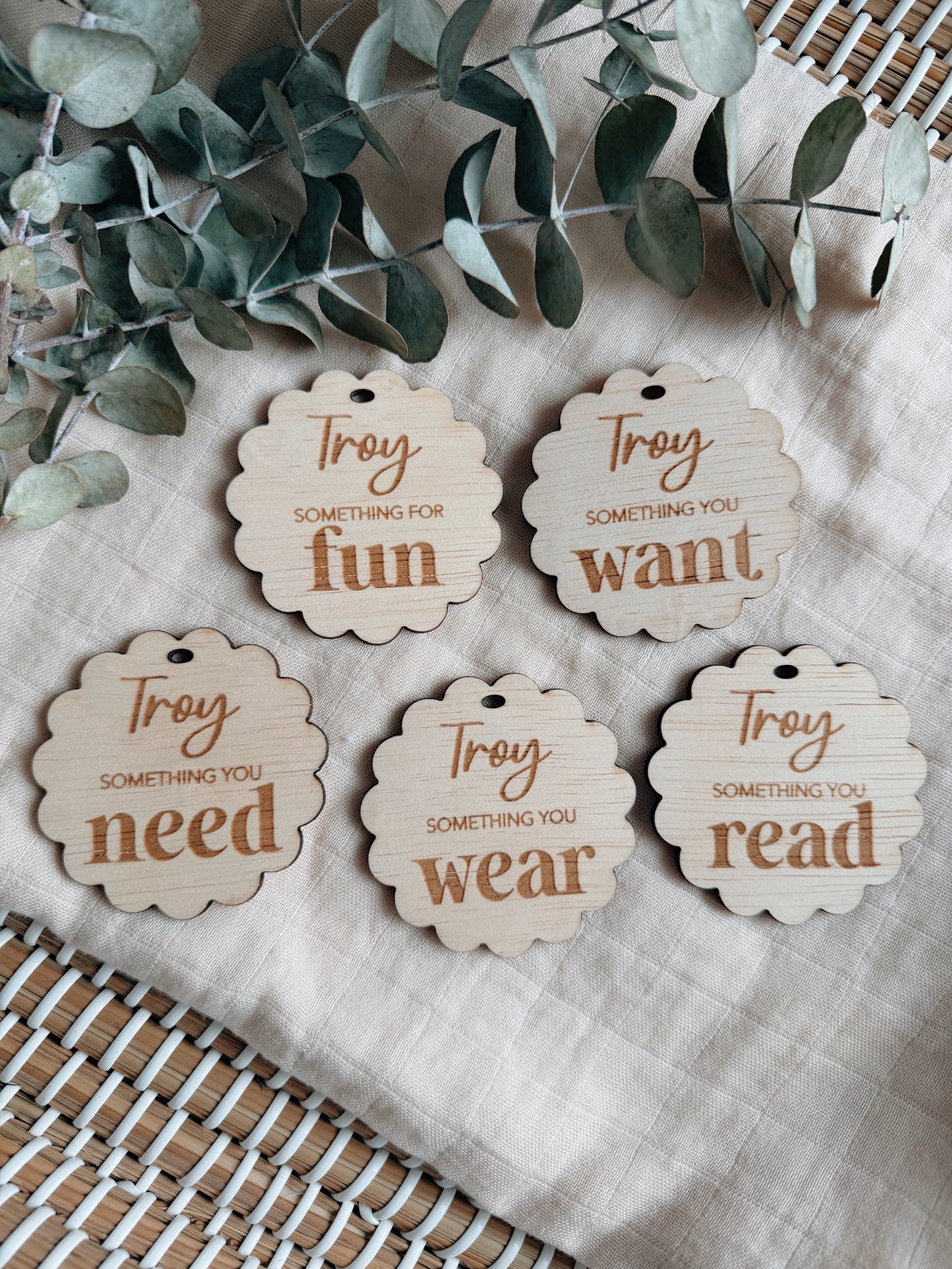 Wooden Christmas Gift Tags