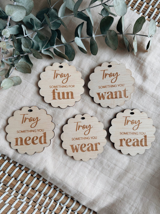 Wooden Christmas Gift Tags