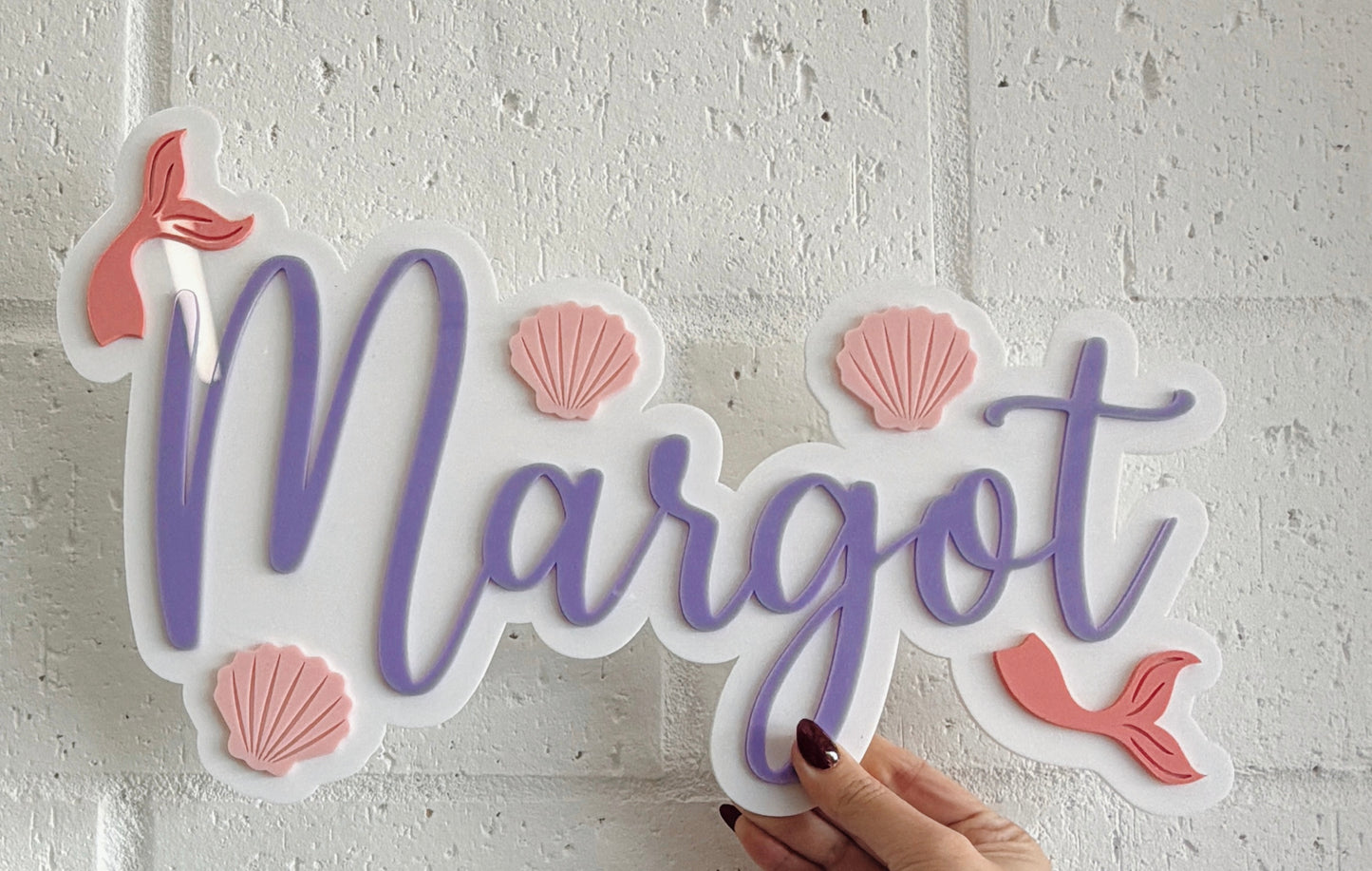 Mermaid bubble name sign